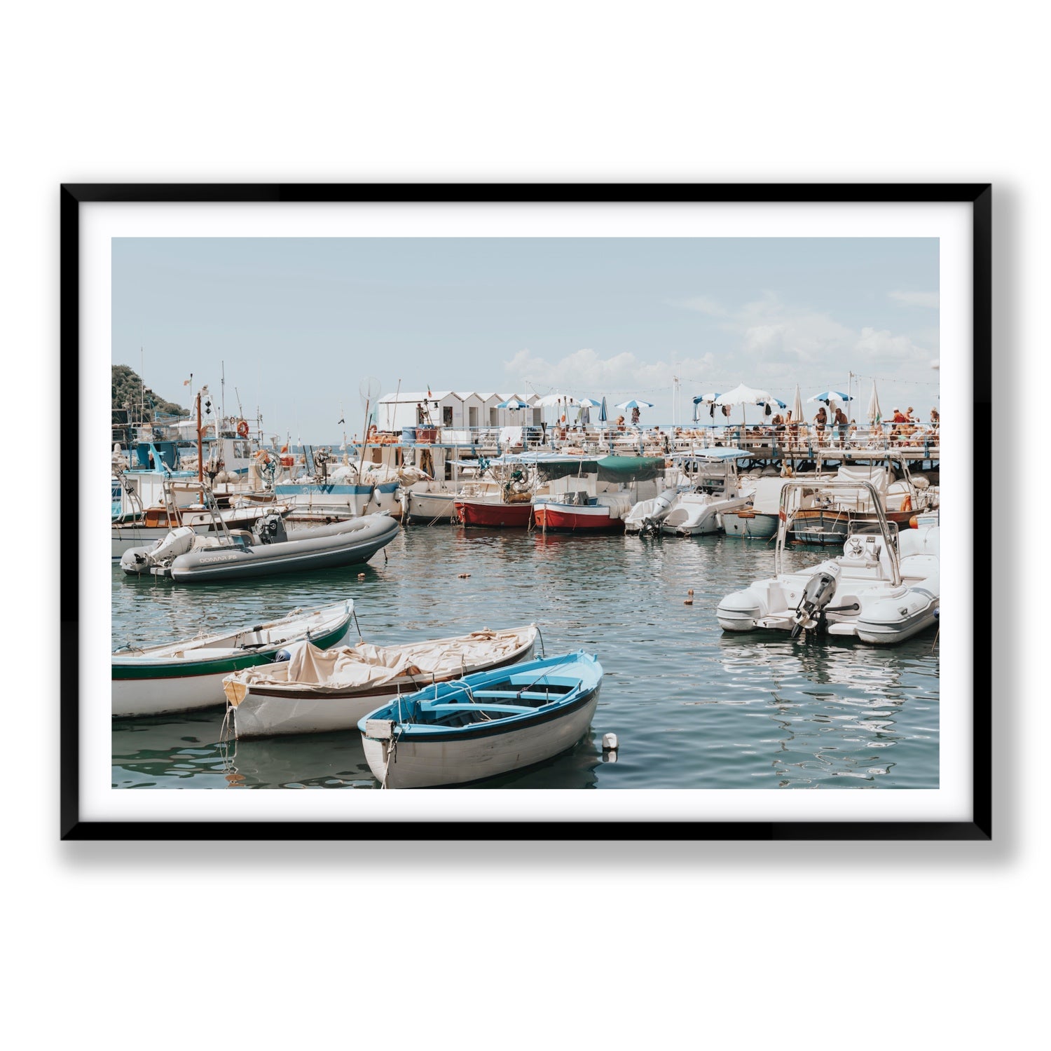Antico Porto fine art print, Sorrento, Italy, Statement, Black Frame · Matboard, Fine Art Print