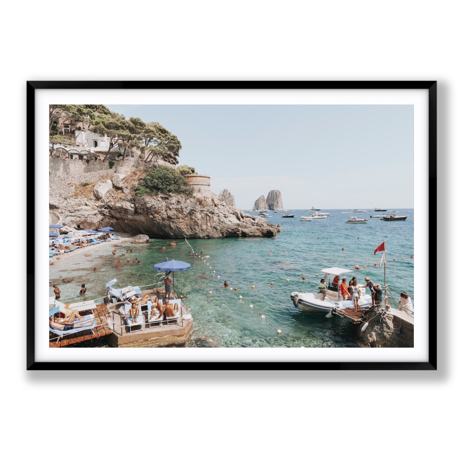 Torre Saracena fine art print, Capri, Italy, Statement, Black Frame · Matboard, Fine Art Print