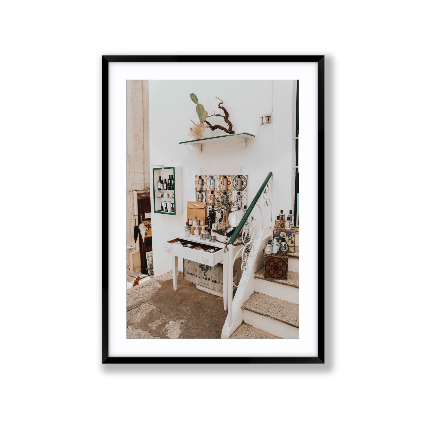 Liquid Gold fine art print, Puglia, Italy, Extra Large, Black Frame · Matboard, Fine Art Print
