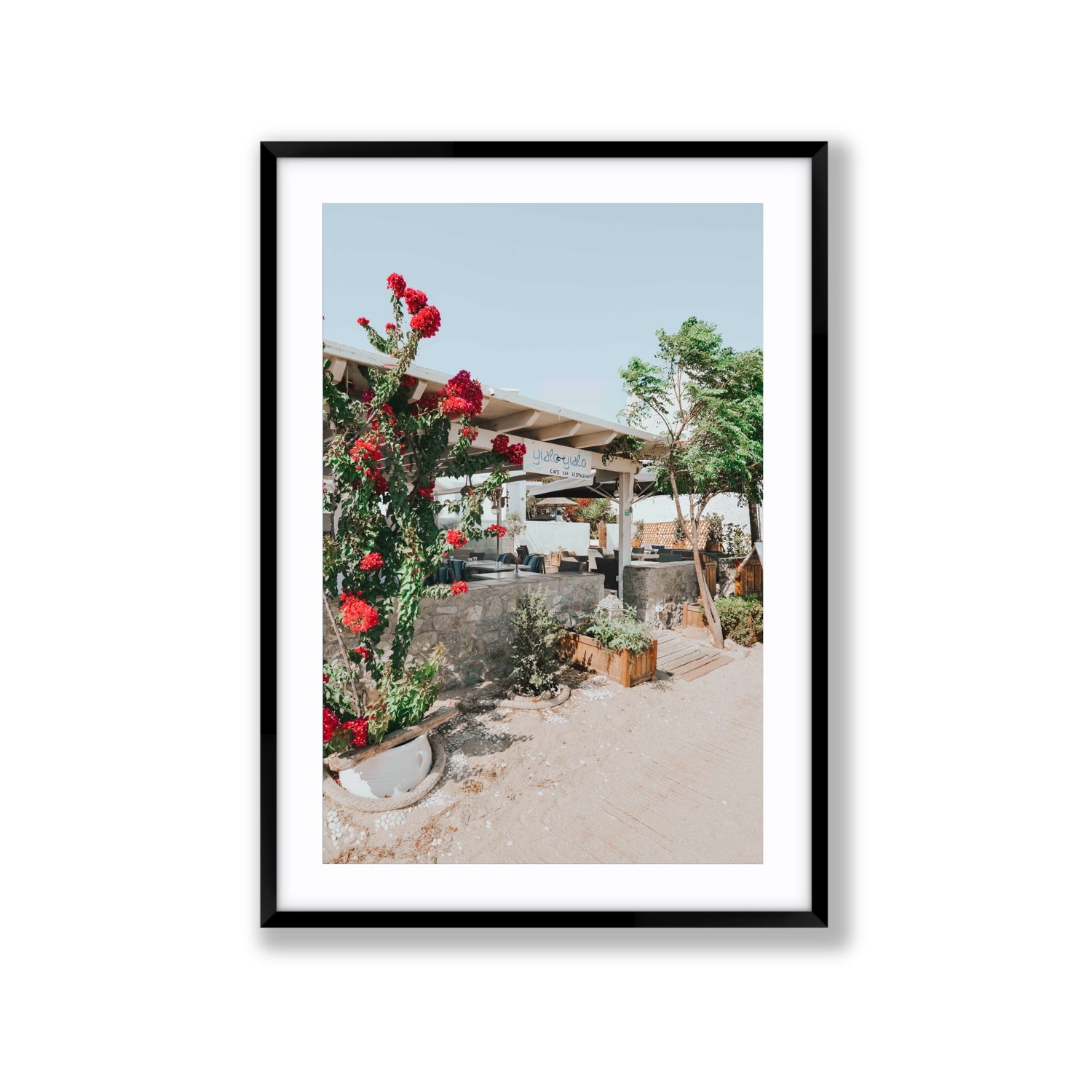 Yialo Yialo fine art print, Mykonos, Greece, Extra Large, Black Frame · Matboard, Fine Art Print