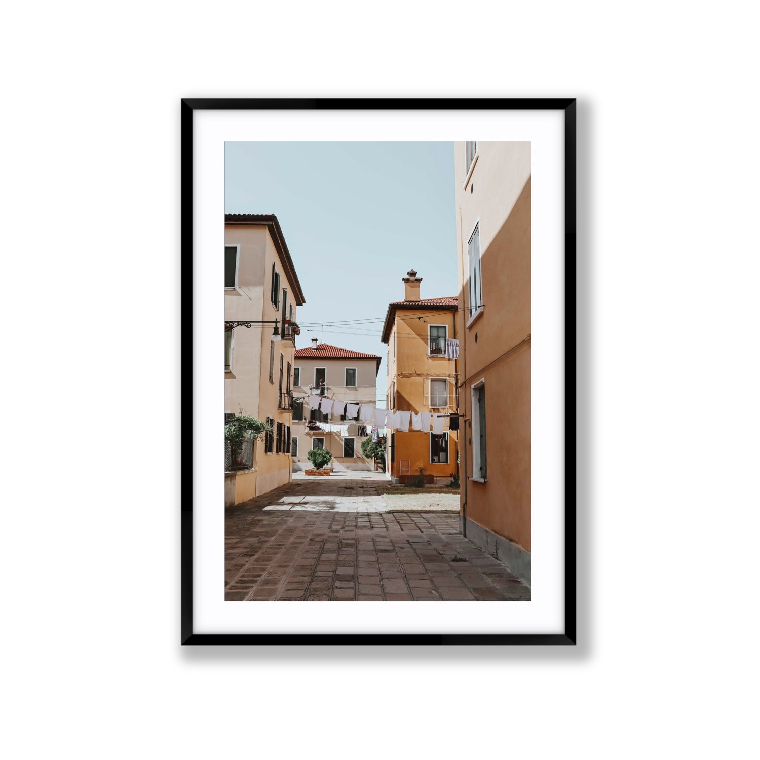 Terraferma Venice Italian wall art Extra Large fine art print in black frame with matboard