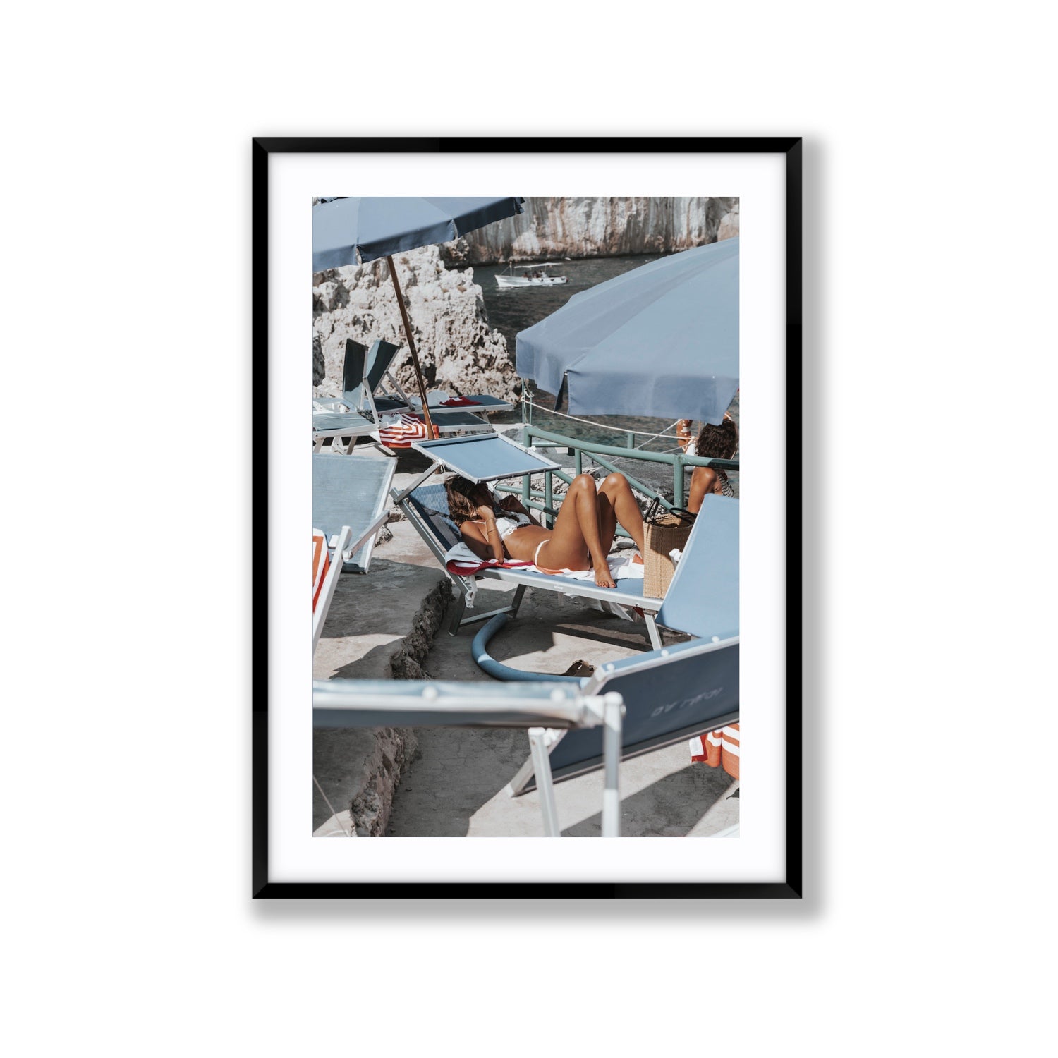 Beach Babe fine art print, Capri, Italy, Extra Large, Black Frame · Matboard, Fine Art Print