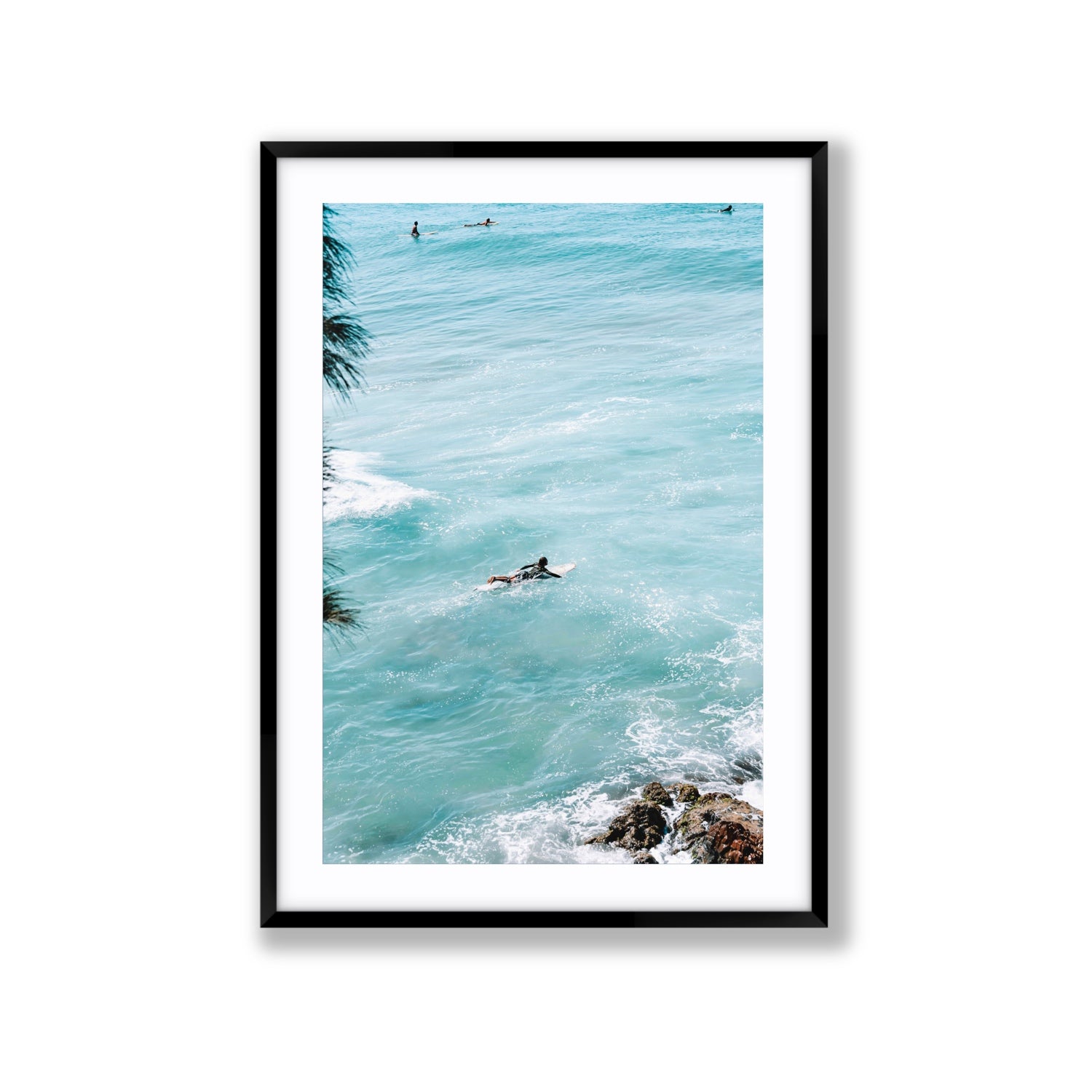 Blue Crush fine art print, Byron Bay, Australia, Extra Large, Black Frame · Matboard, Fine Art Print