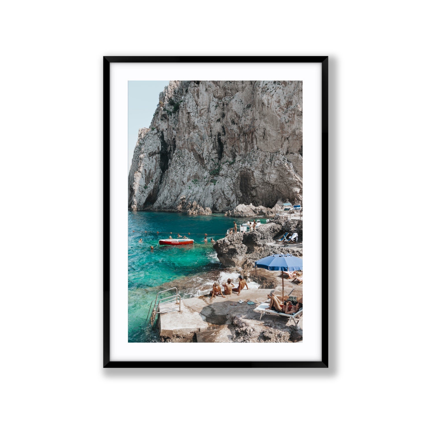 Tranquility fine art print, Capri, Italy, Extra Large, Black Frame · Matboard, Fine Art Print