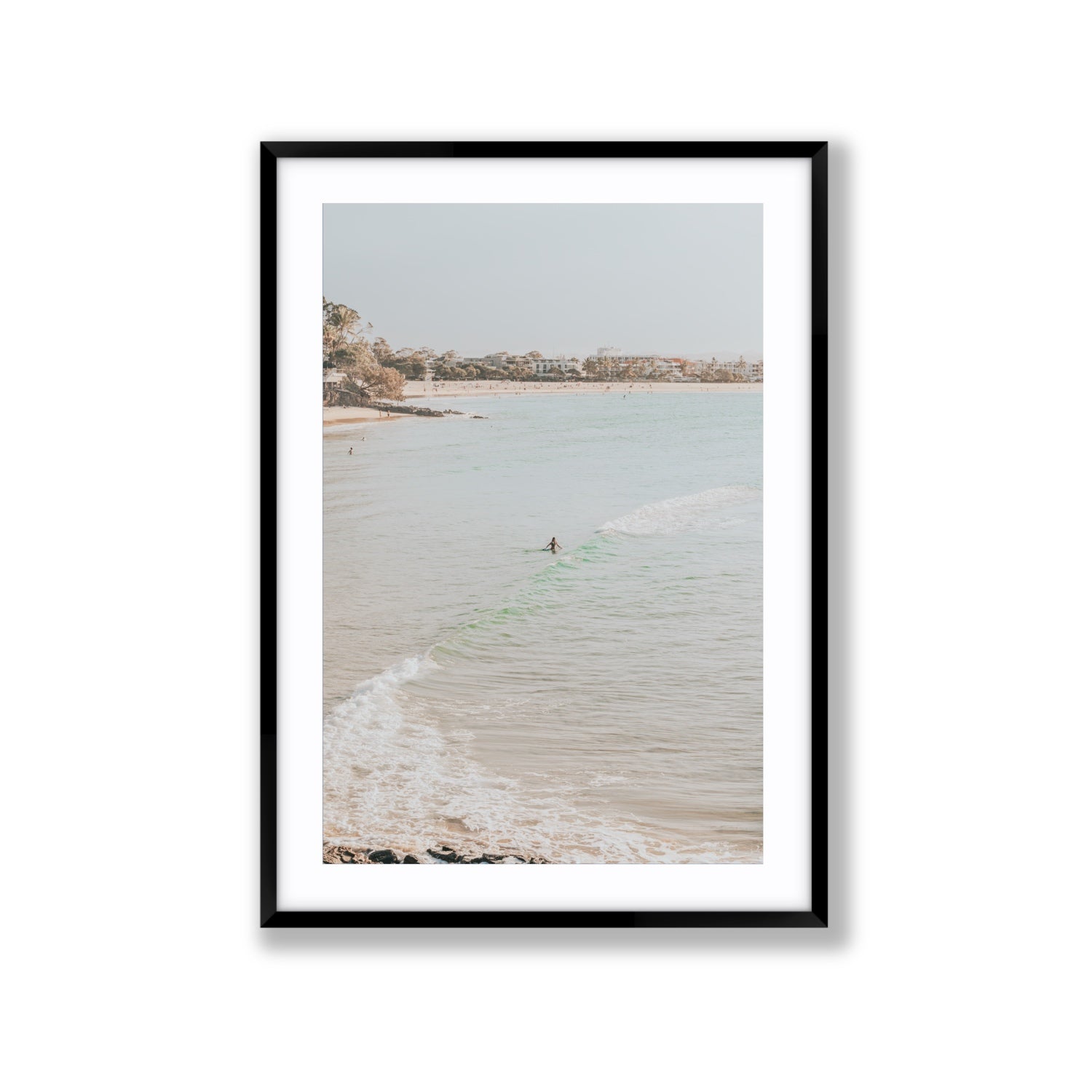 Salt Reverie fine art print, Noosa, Australia, coastal scenes artwork, Extra Large, Black Frame · Matboard, Fine Art Print