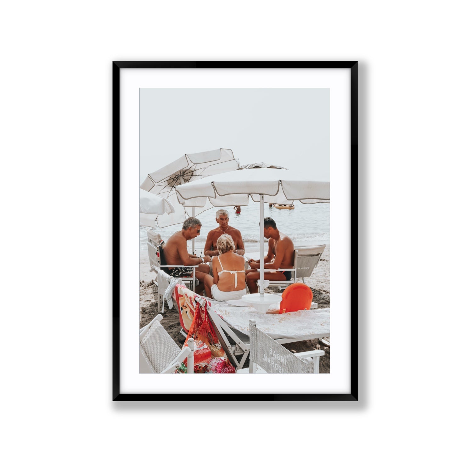 Luck Of The Draw fine art print, Alassio, Italy, Extra Large, Black Frame · Matboard, Fine Art Print