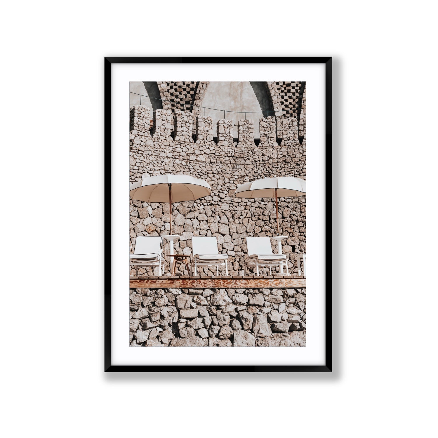 Pietra Amalfitana fine art print, Amalfi, Italy, luxury escapes artwork, Extra Large, Black Frame · Matboard, Fine Art Print