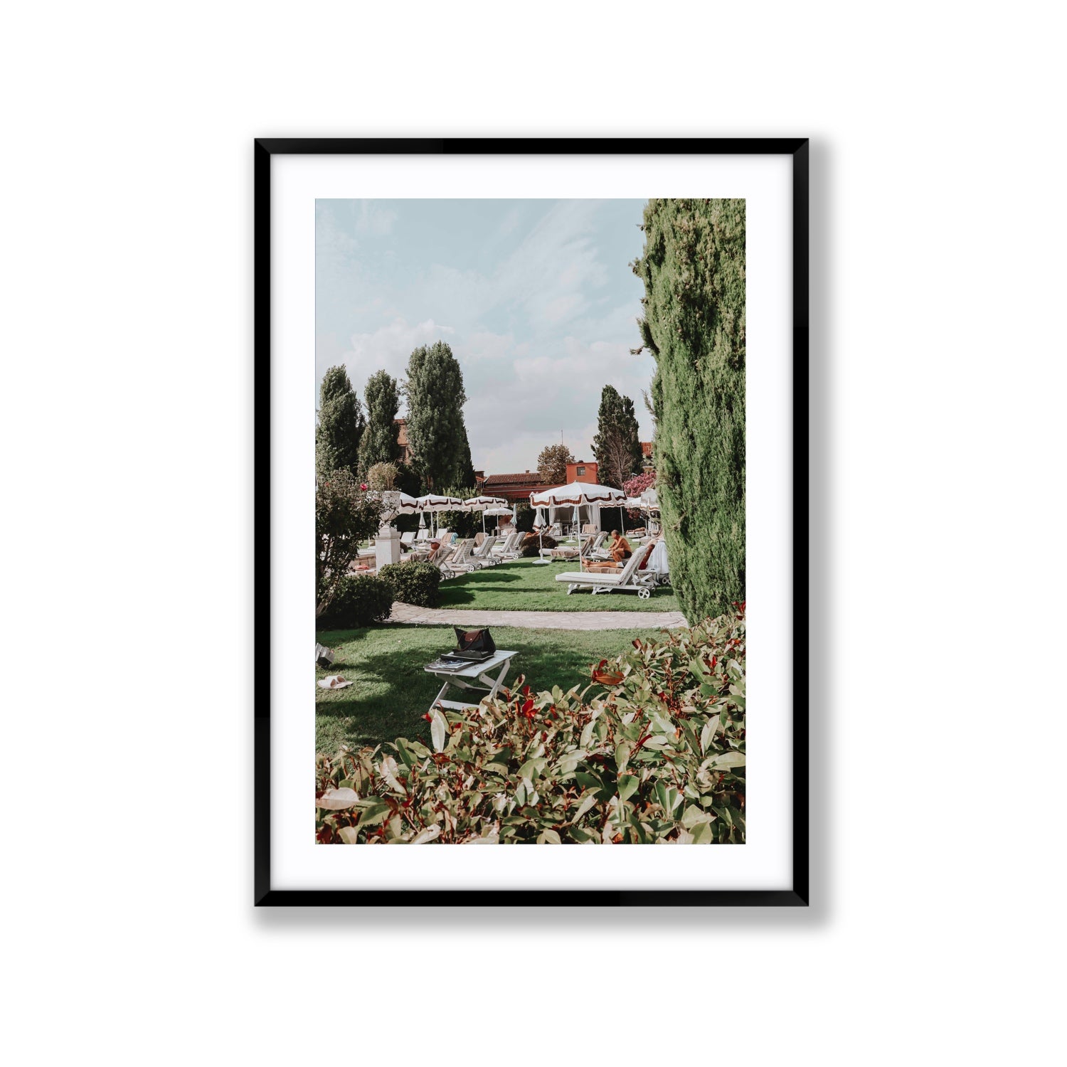 Private Serenity Venice Italian wall art Extra Large fine art print in black frame with matboard