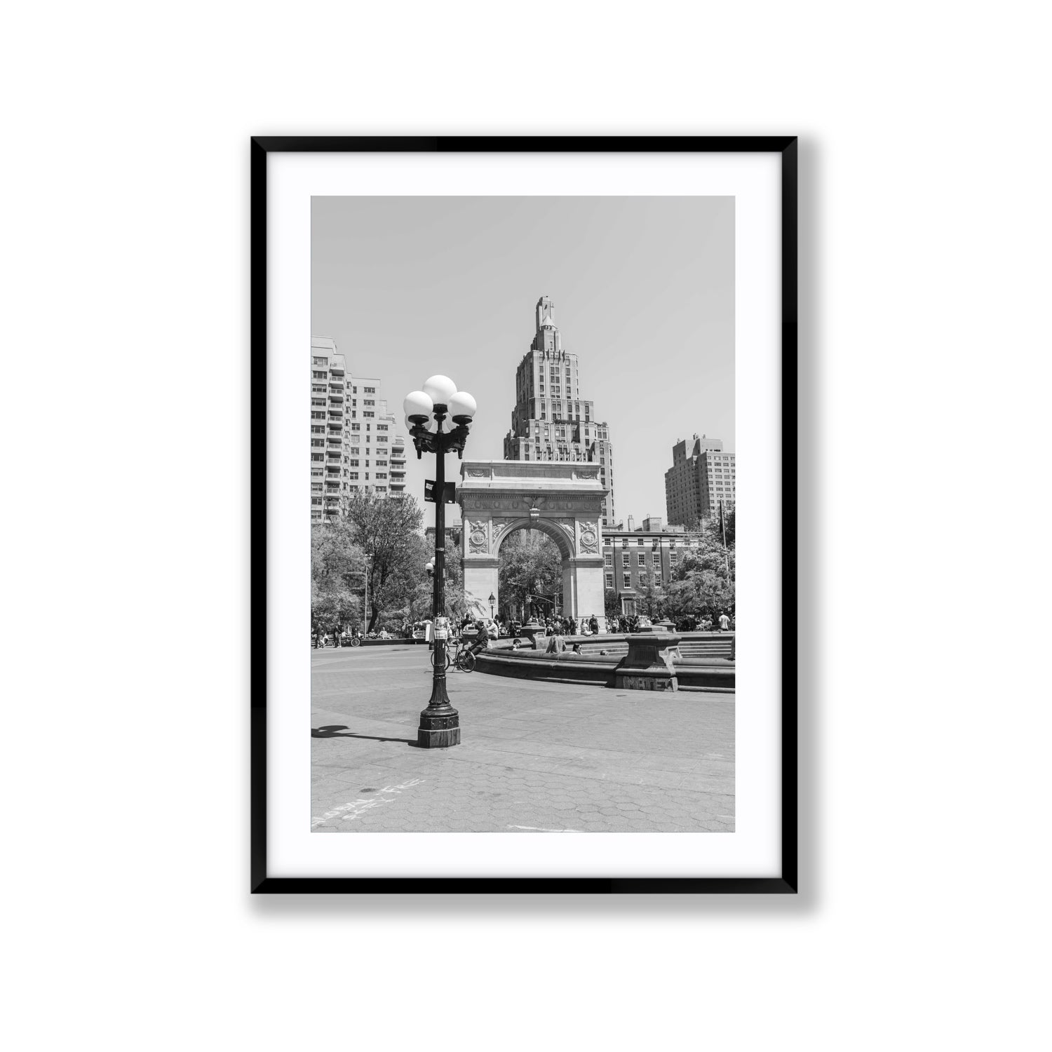 Pole Position New York NYC Black & White wall art Extra Large fine art print in black frame with matboard