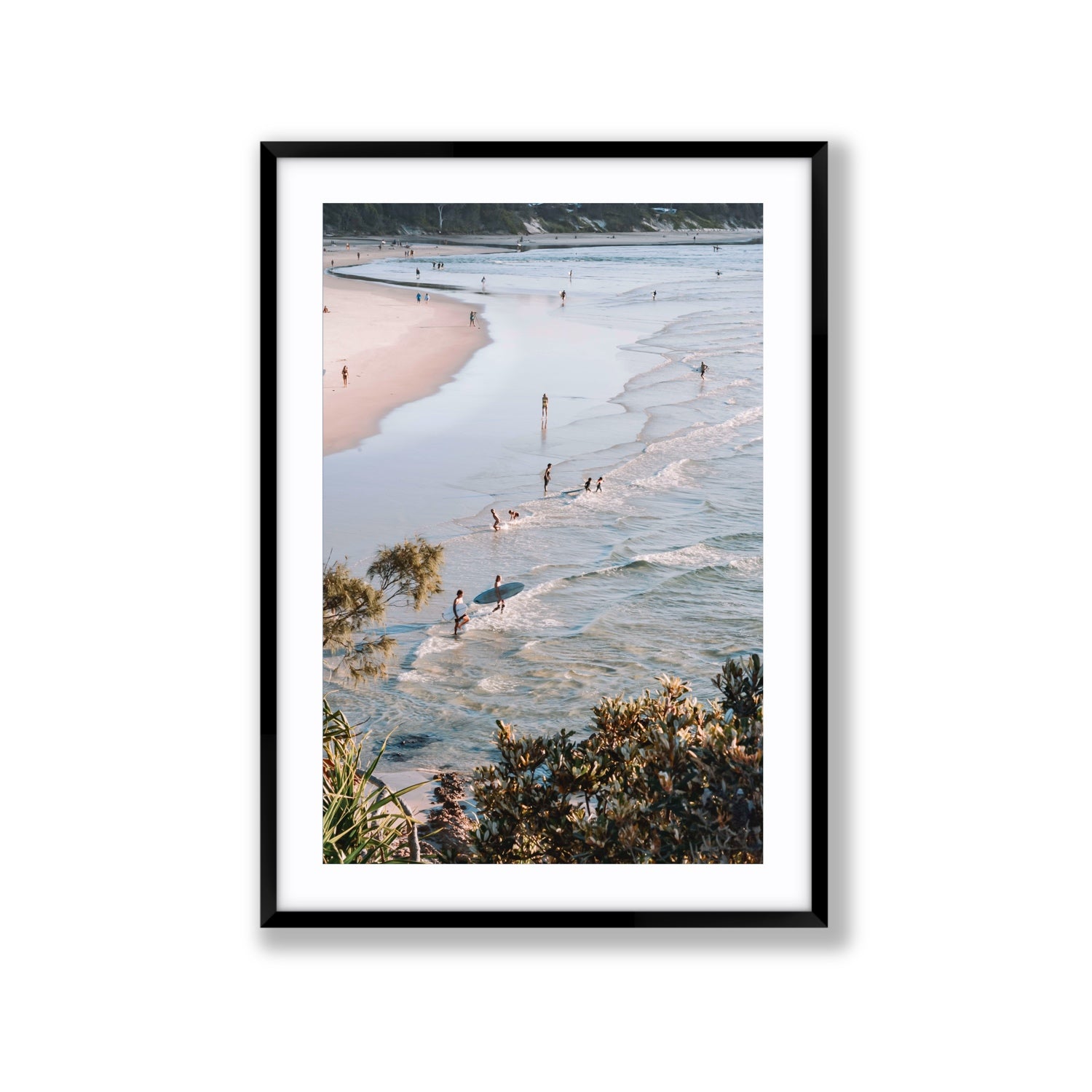 Healing Waters fine art print, Byron Bay, Australia, Extra Large, Black Frame · Matboard, Fine Art Print