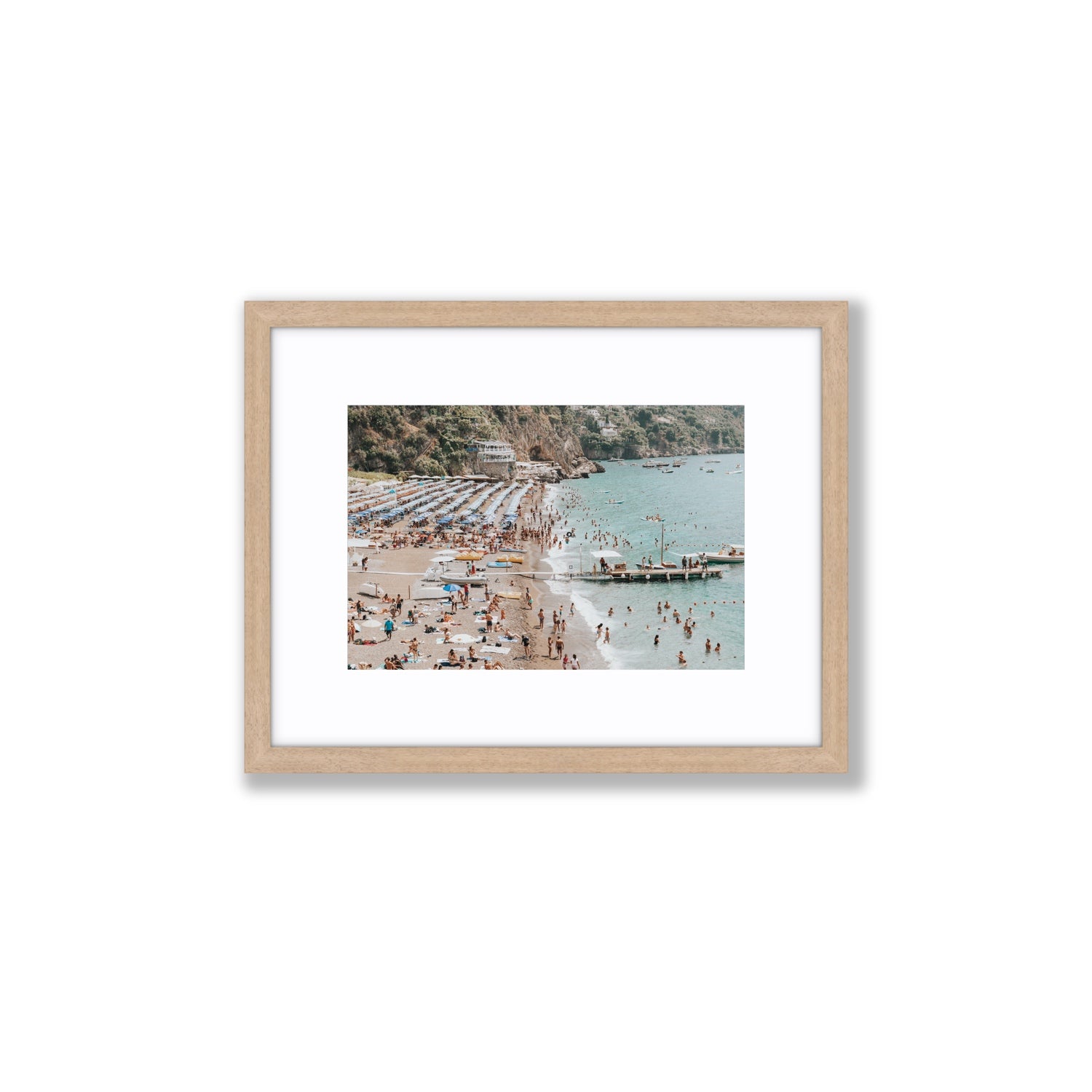 Vista Costiera fine art print, Positano, Italy, Small, Natural Oak Frame · Matboard, Fine Art Print