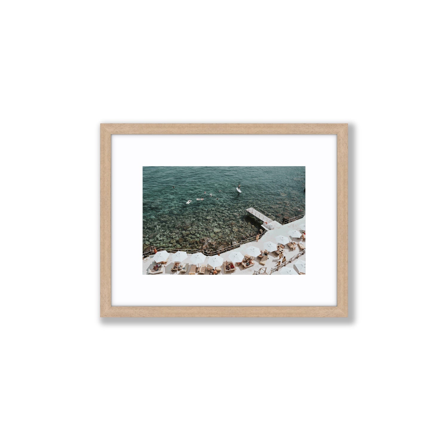 Our Tuscan Dream Tuscany Italian wall art Small fine art print in natural oak frame with matboard