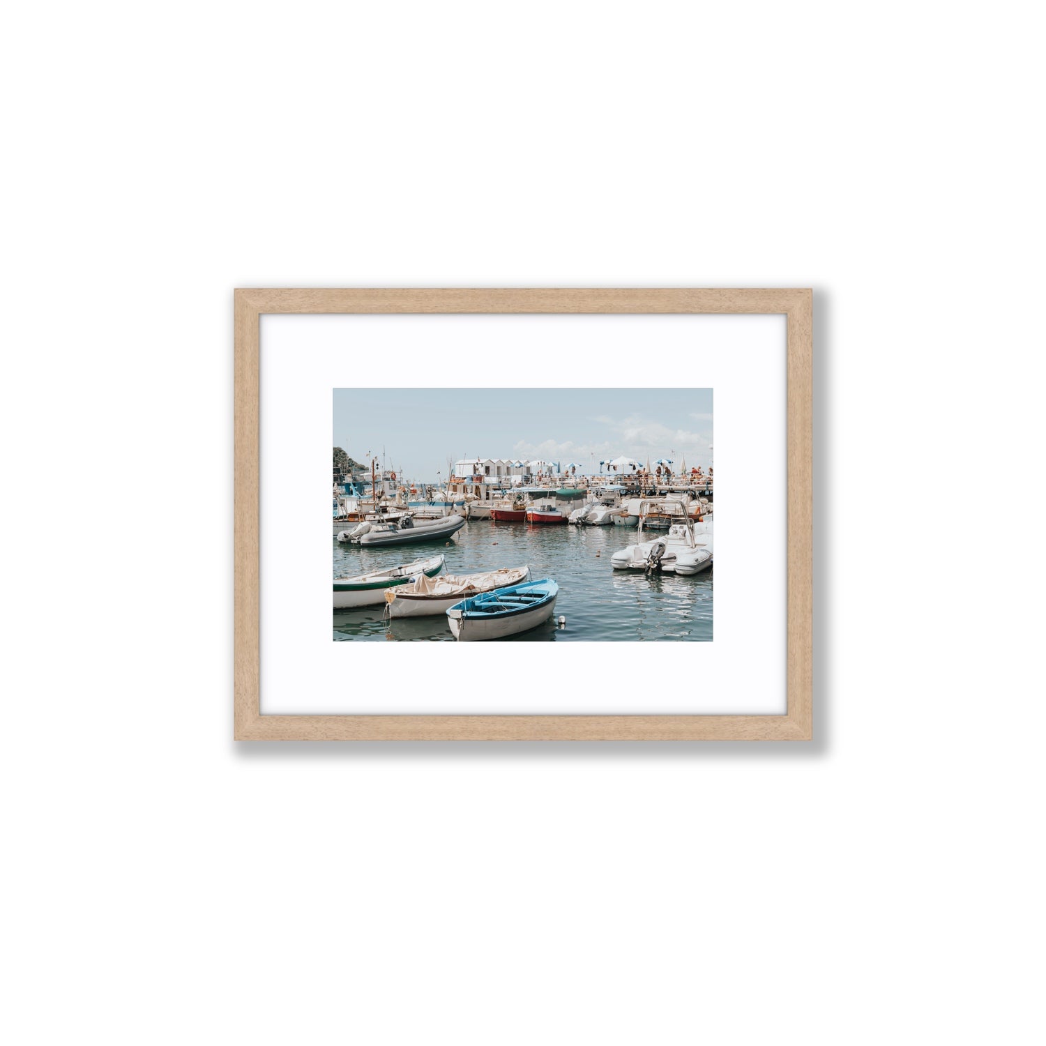 Antico Porto fine art print, Sorrento, Italy, Small, Natural Oak Frame · Matboard, Fine Art Print