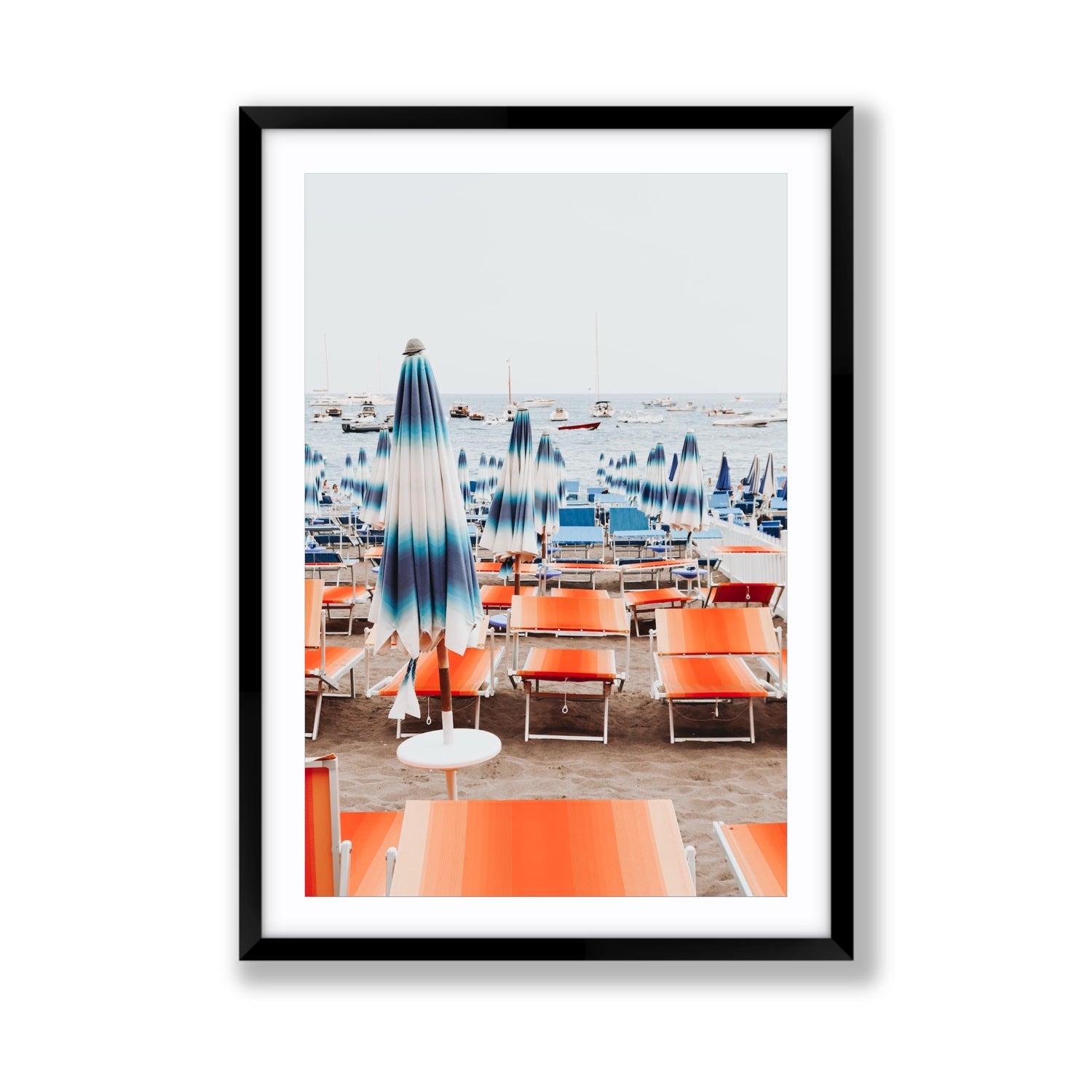 Orange Crush fine art print, Positano, Italy, Giant, Black Frame · Matboard, Fine Art Print