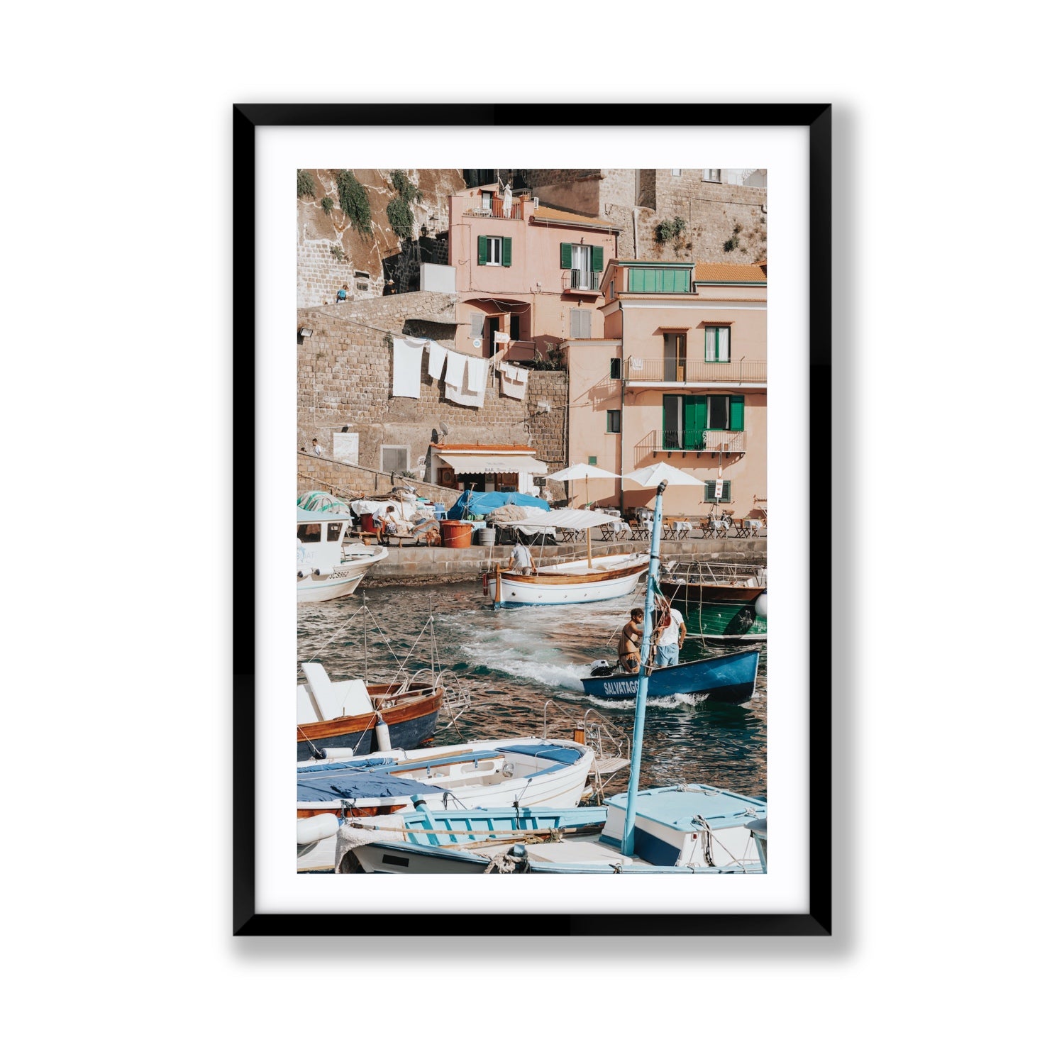 Coastal Carousel fine art print, Sorrento, Italy, Giant, Black Frame · Matboard, Fine Art Print