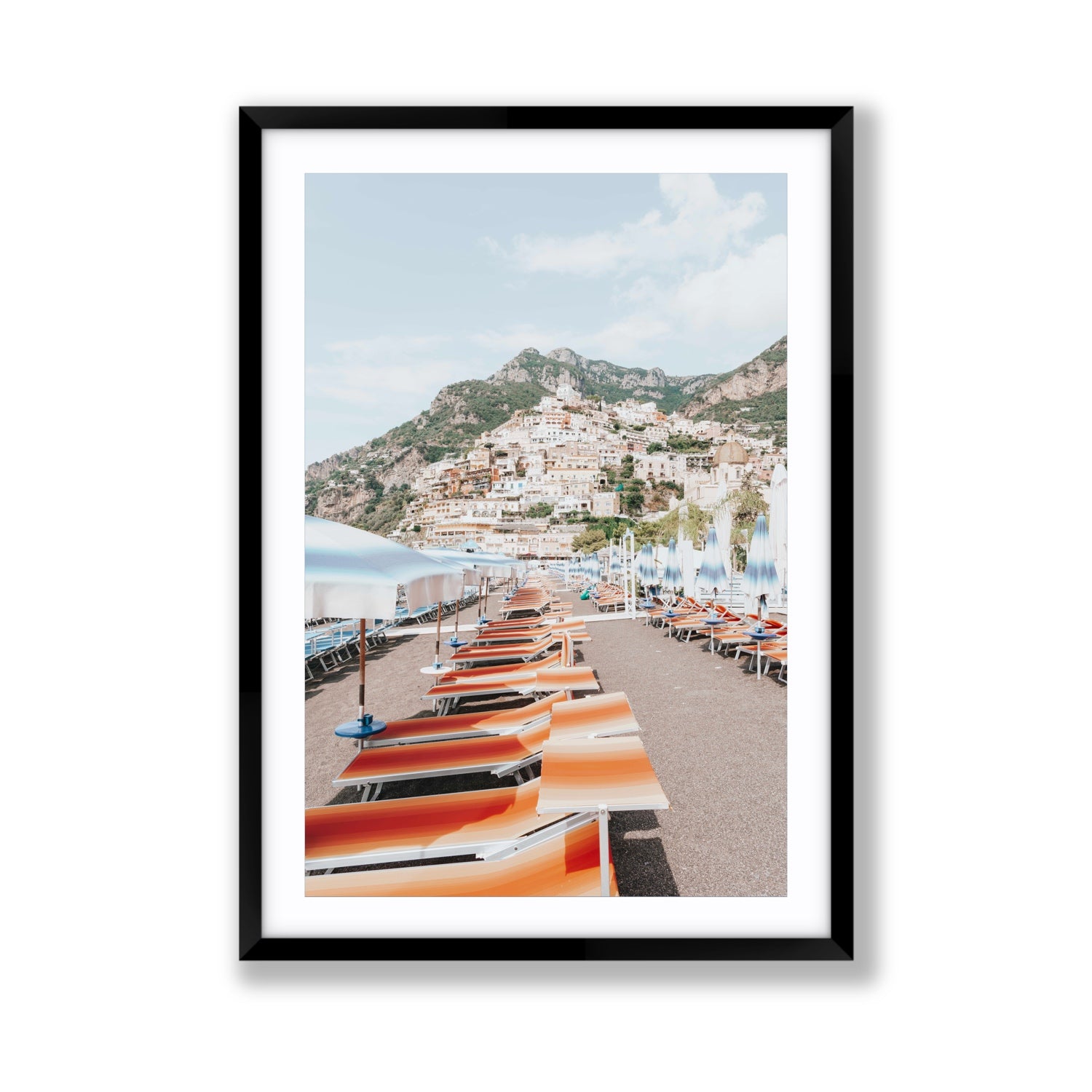 A Symphony of Colours fine art print, Positano, Italy, Giant, Black Frame · Matboard, Fine Art Print