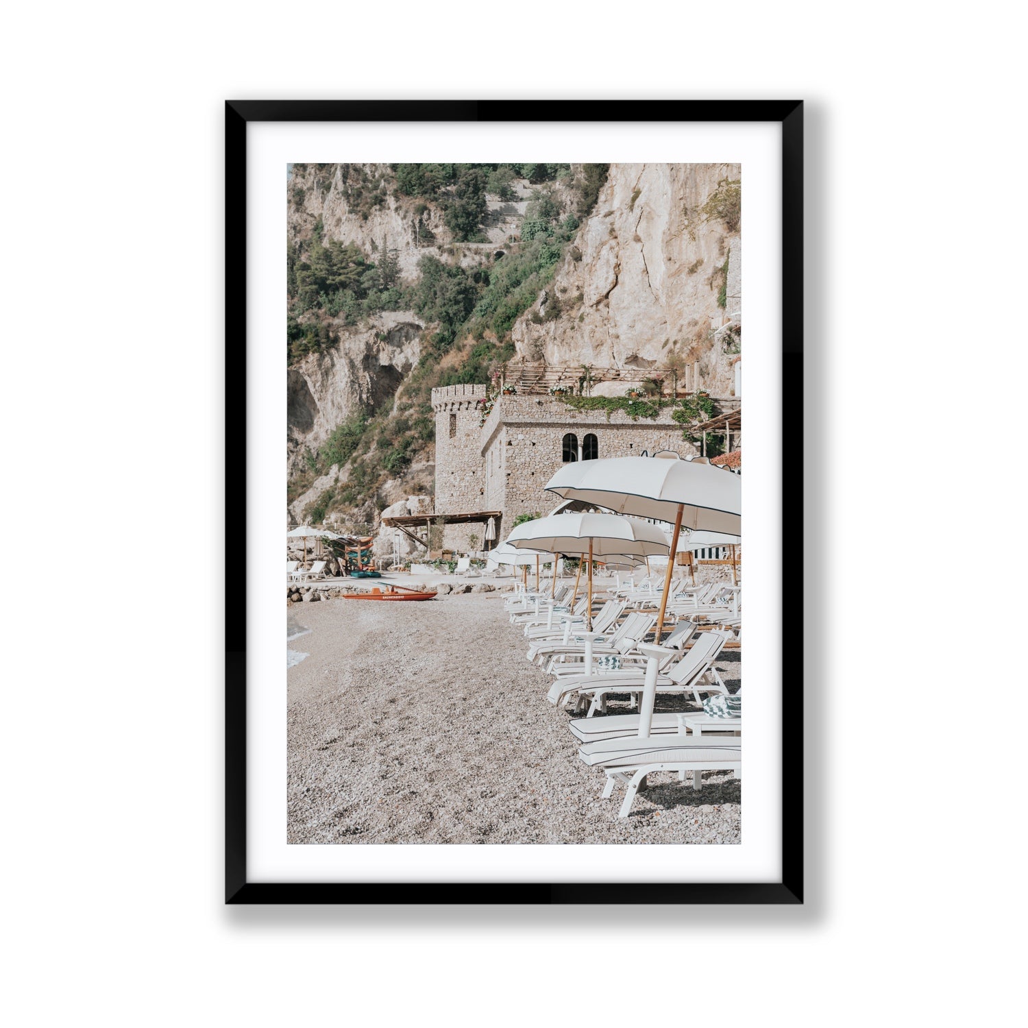 La Villeggiatura fine art print, Amalfi, Italy, luxury escapes artwork, Giant, Black Frame · Matboard, Fine Art Print