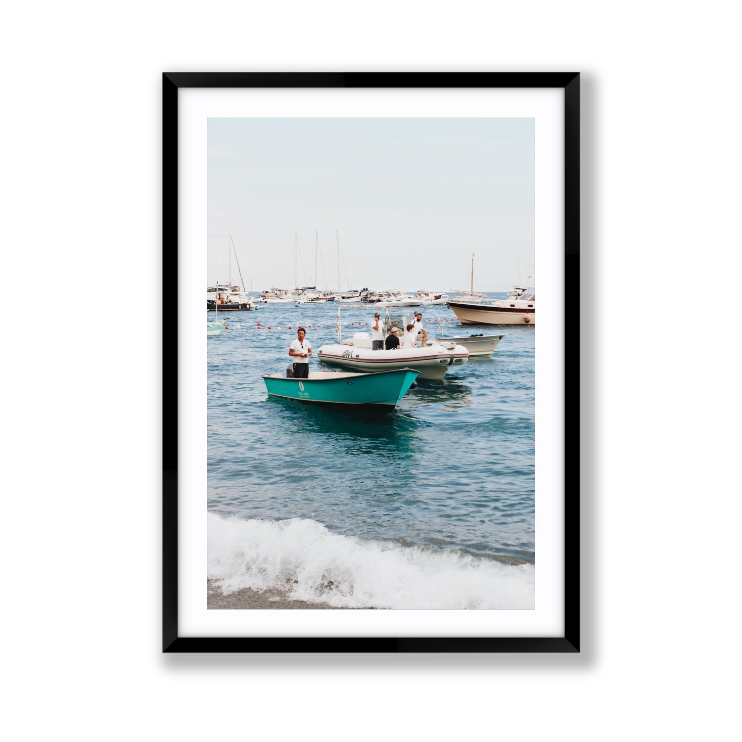 Twilight Tenders Positano wall art Giant fine art print in black frame with matboard