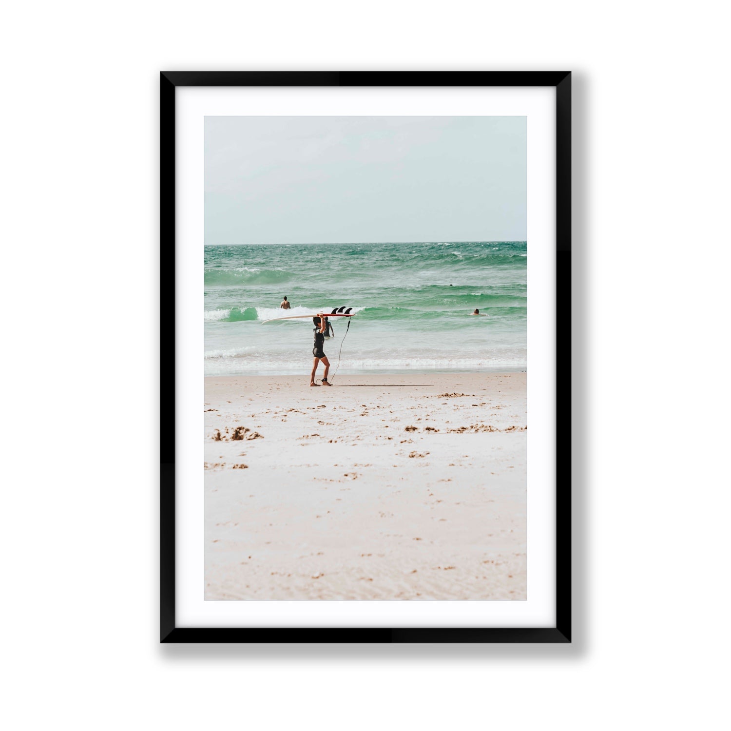 Grommet Byron Bay Surf coastal wall art Giant fine art print in black frame with matboard
