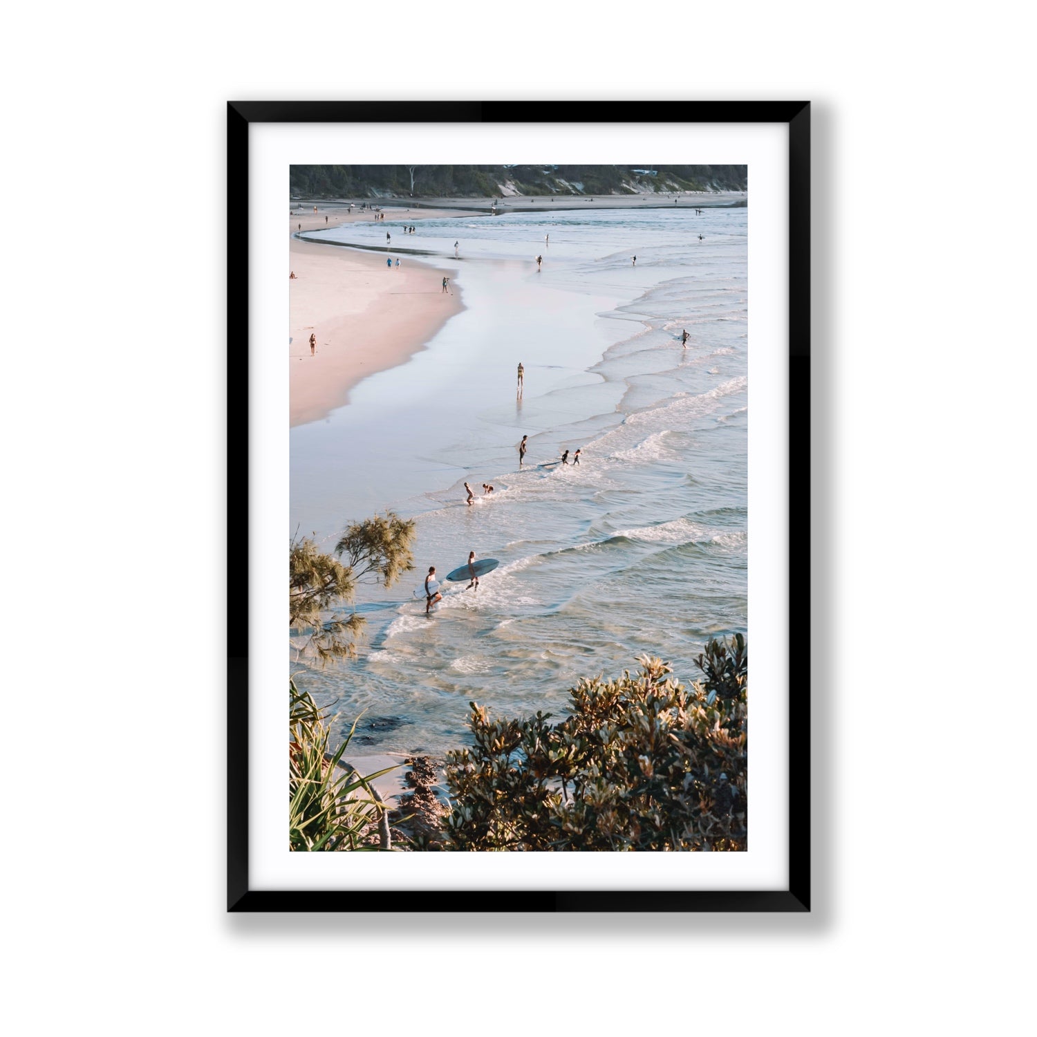 Healing Waters fine art print, Byron Bay, Australia, Giant, Black Frame · Matboard, Fine Art Print