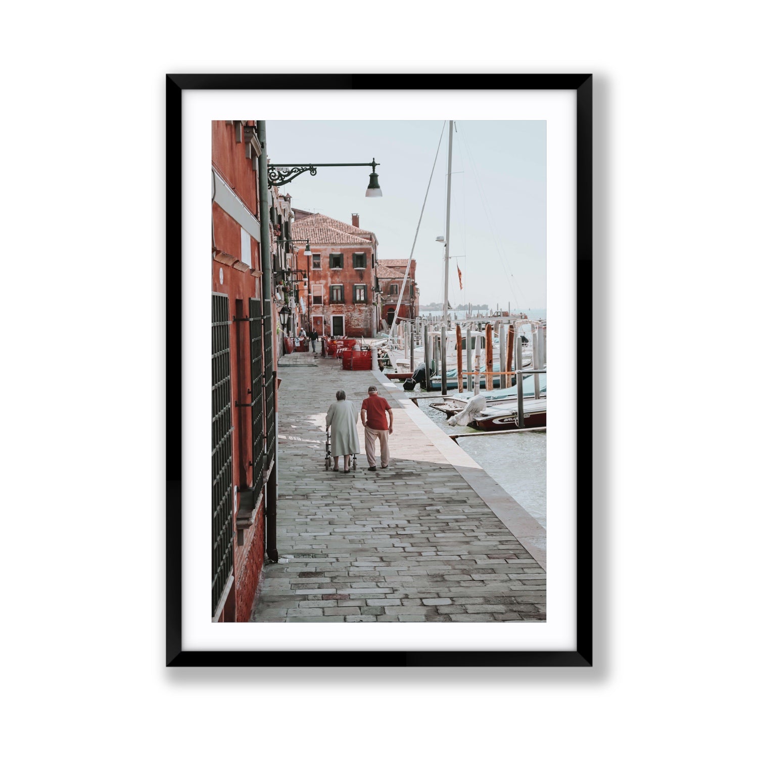 OG Casanova Venice Italian wall art Giant fine art print in black frame with matboard
