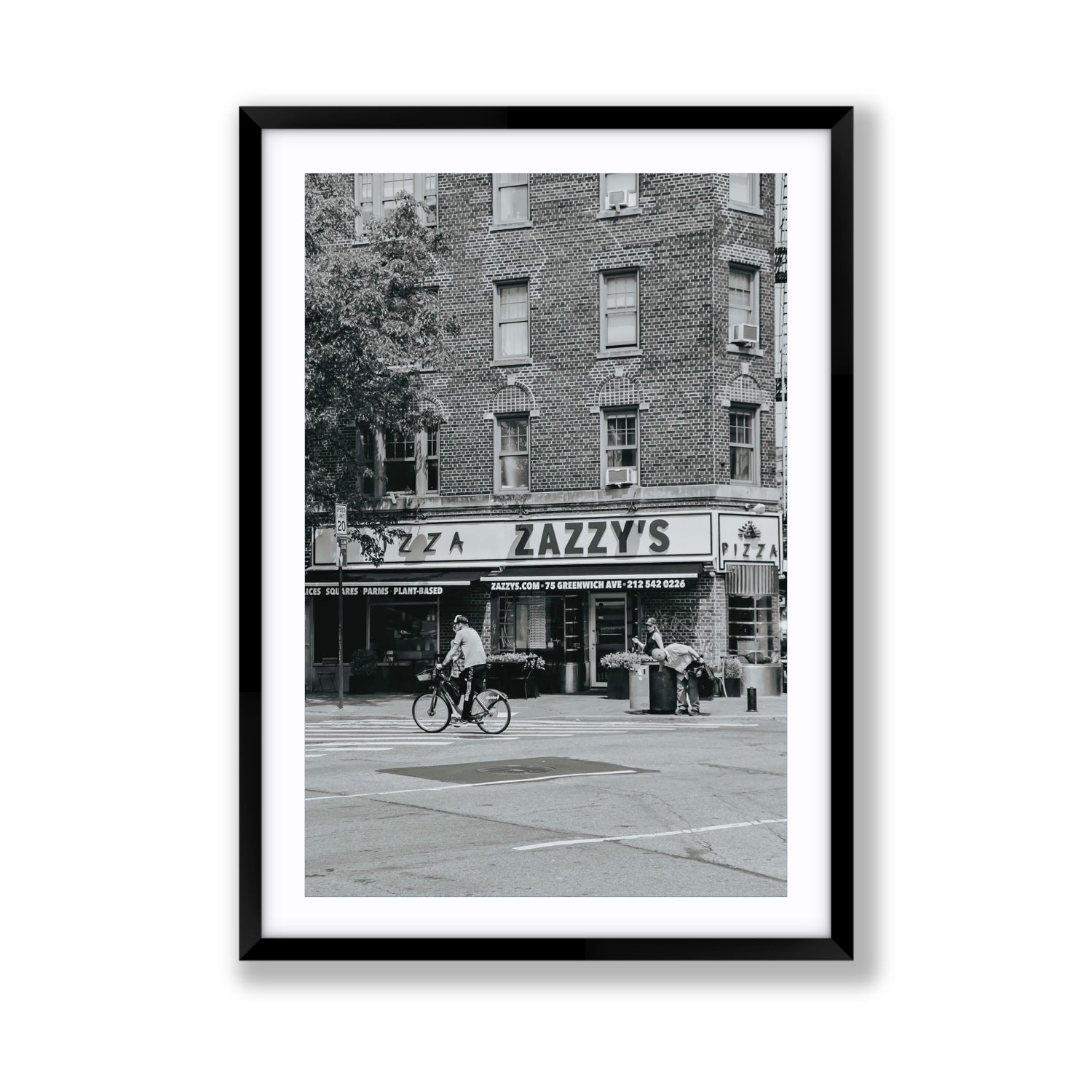 Zazzy's New York NYC Black & White wall art Giant fine art print in black frame with matboard
