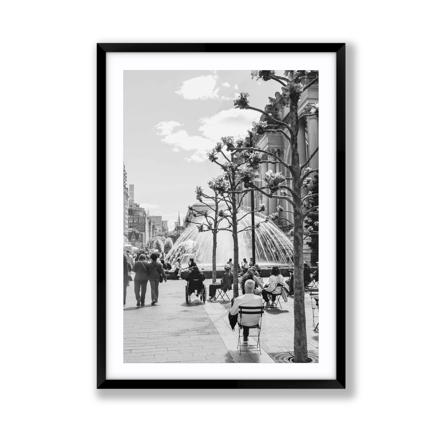 Luminary Noir New York NYC Black & White wall art Giant fine art print in black frame with matboard