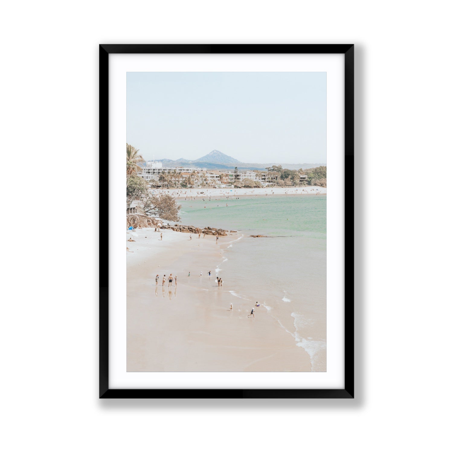 Little Cove Shallows fine art print, Noosa, Australia, coastal scenes artwork, Giant, Black Frame · Matboard, Fine Art Print