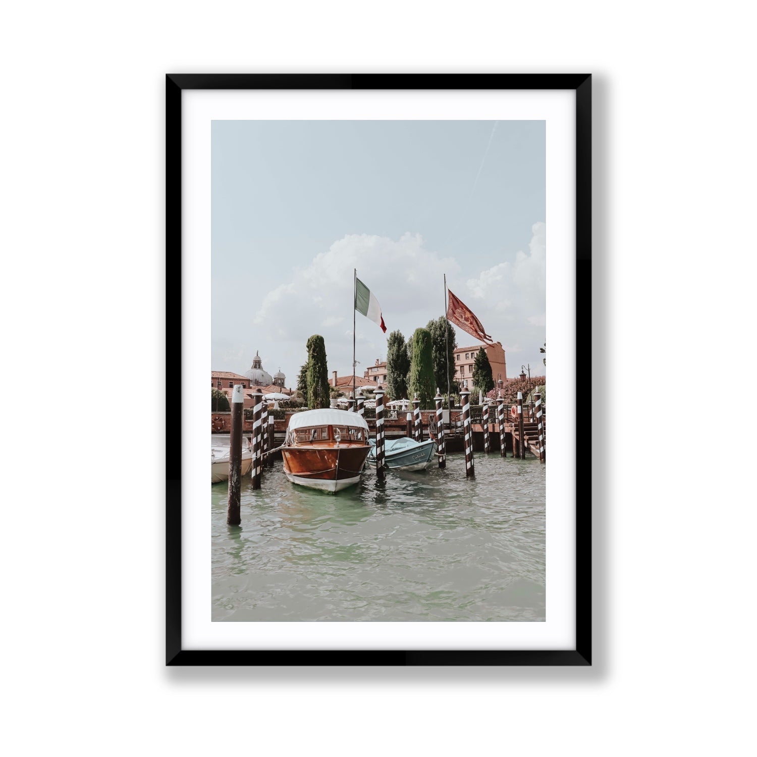 Cipriani Venice wall art Giant fine art print in black frame with matboard