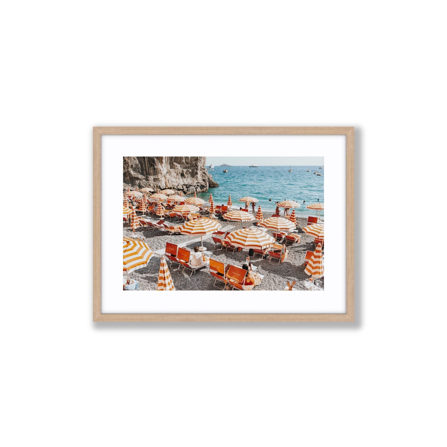Mango Sorbet fine art print, Positano, Italy, Medium, Natural Oak Frame · Matboard, Fine Art Print