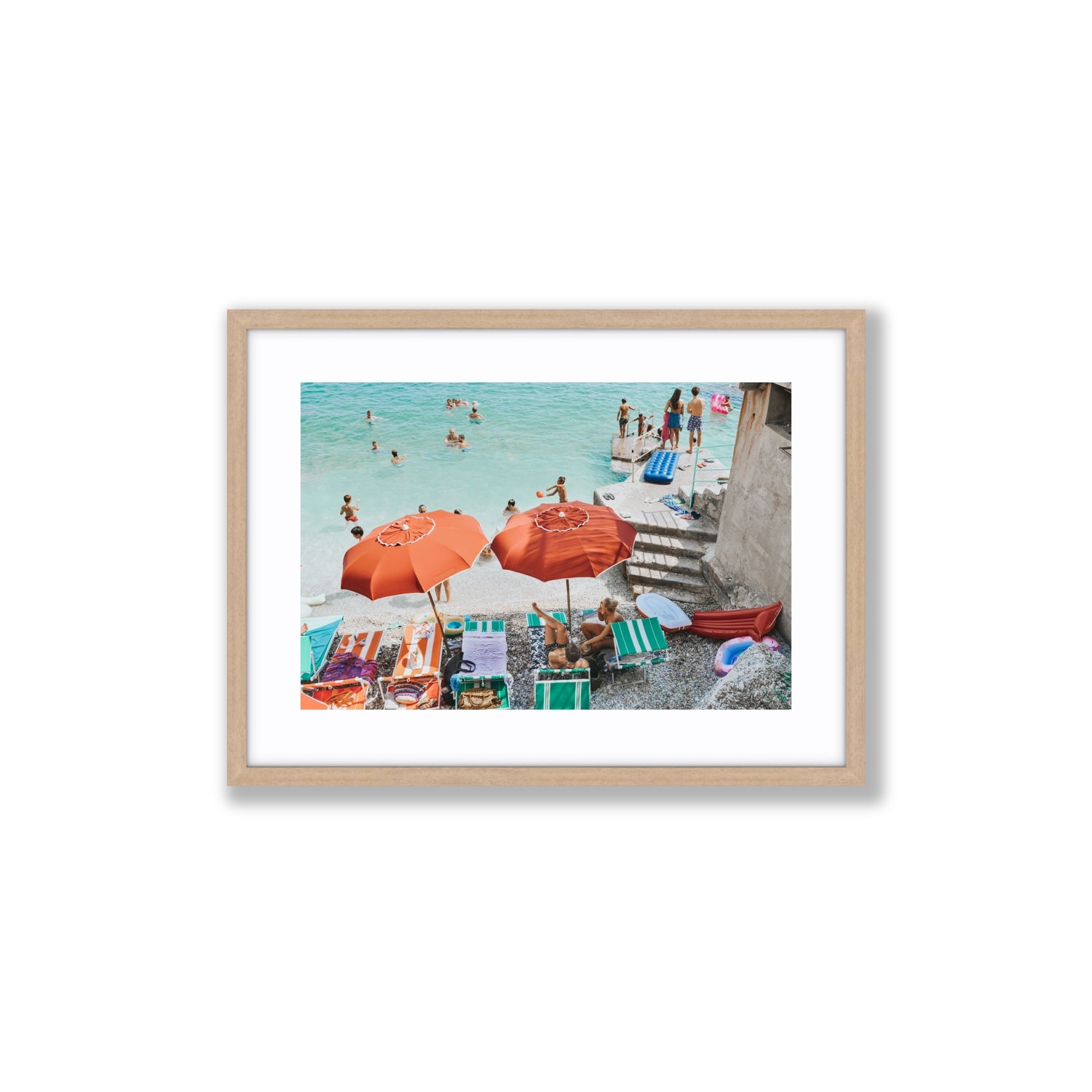 Water Wonderland fine art print, Capri, Italy, Medium, Natural Oak Frame · Matboard, Fine Art Print
