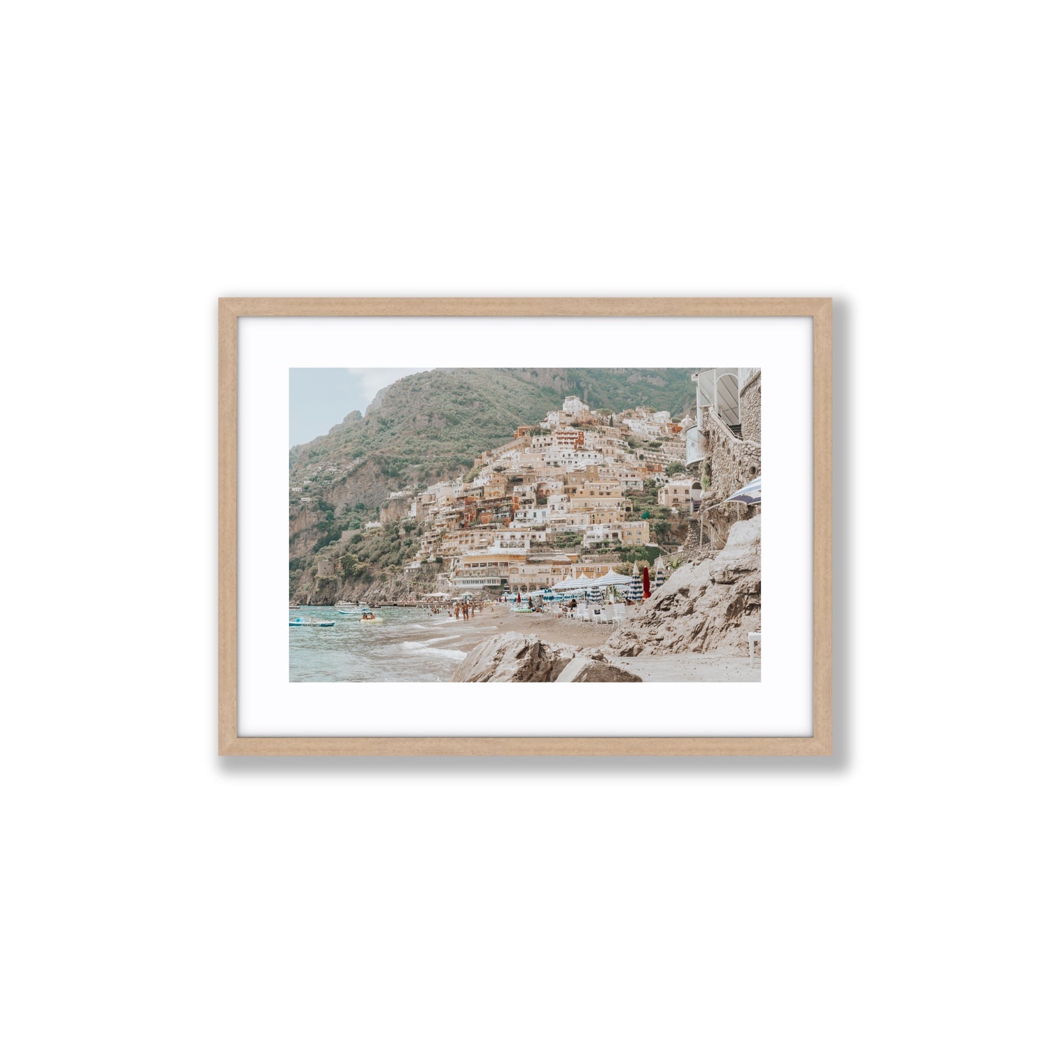 Sogno di Positano fine art print, Positano, Italy, Medium, Natural Oak Frame · Matboard, Fine Art Print