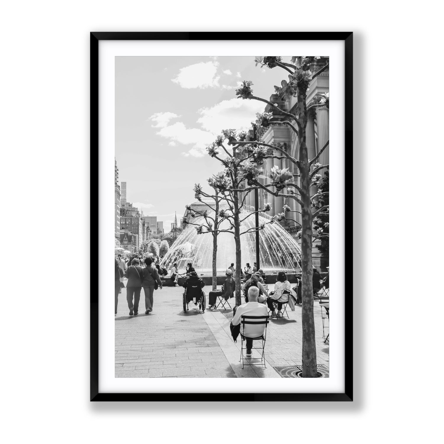 Luminary Noir New York NYC Black & White wall art Gallery fine art print in black frame with matboard