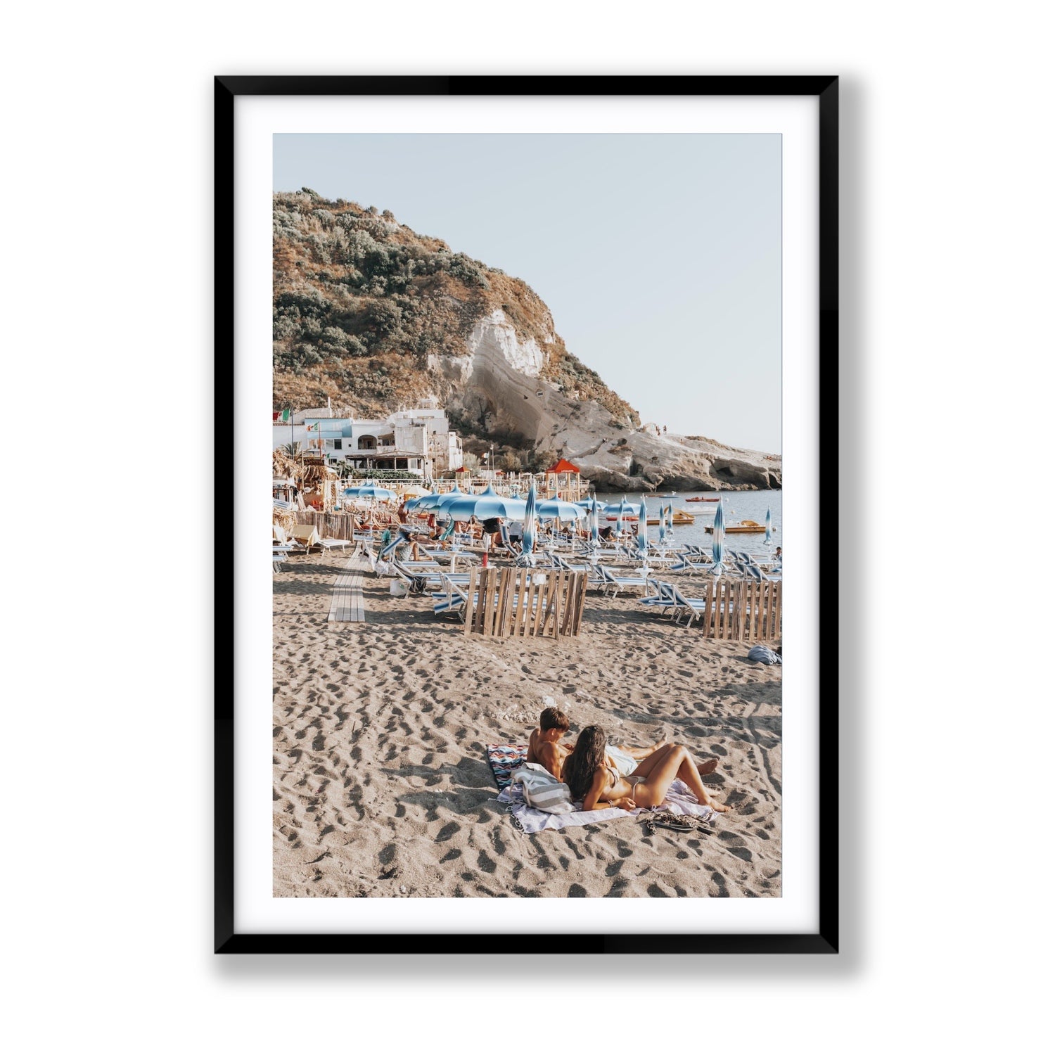 Beach Buddies fine art print, Ischia, Italy, Gallery, Black Frame · Matboard, Fine Art Print