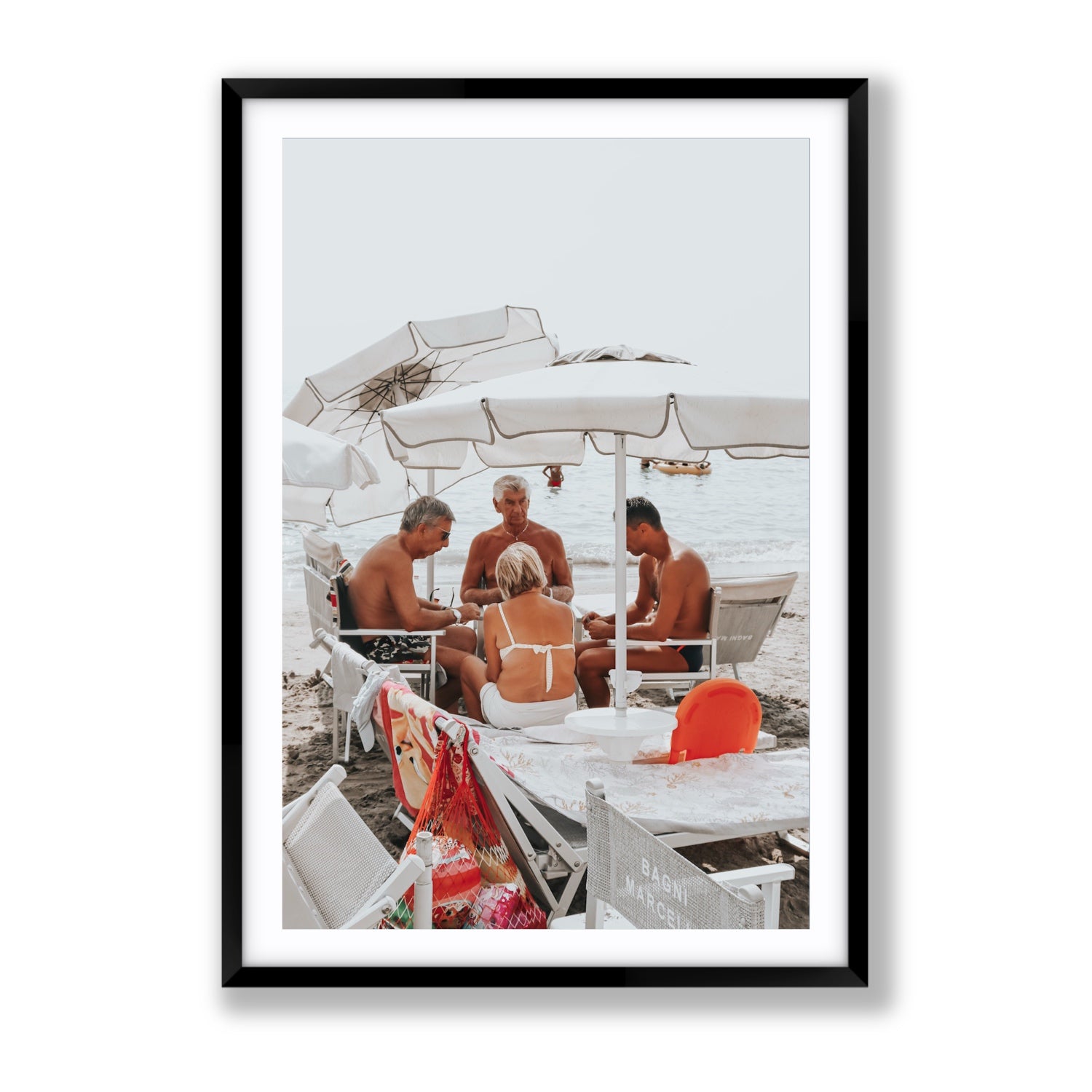 Luck Of The Draw fine art print, Alassio, Italy, Gallery, Black Frame · Matboard, Fine Art Print