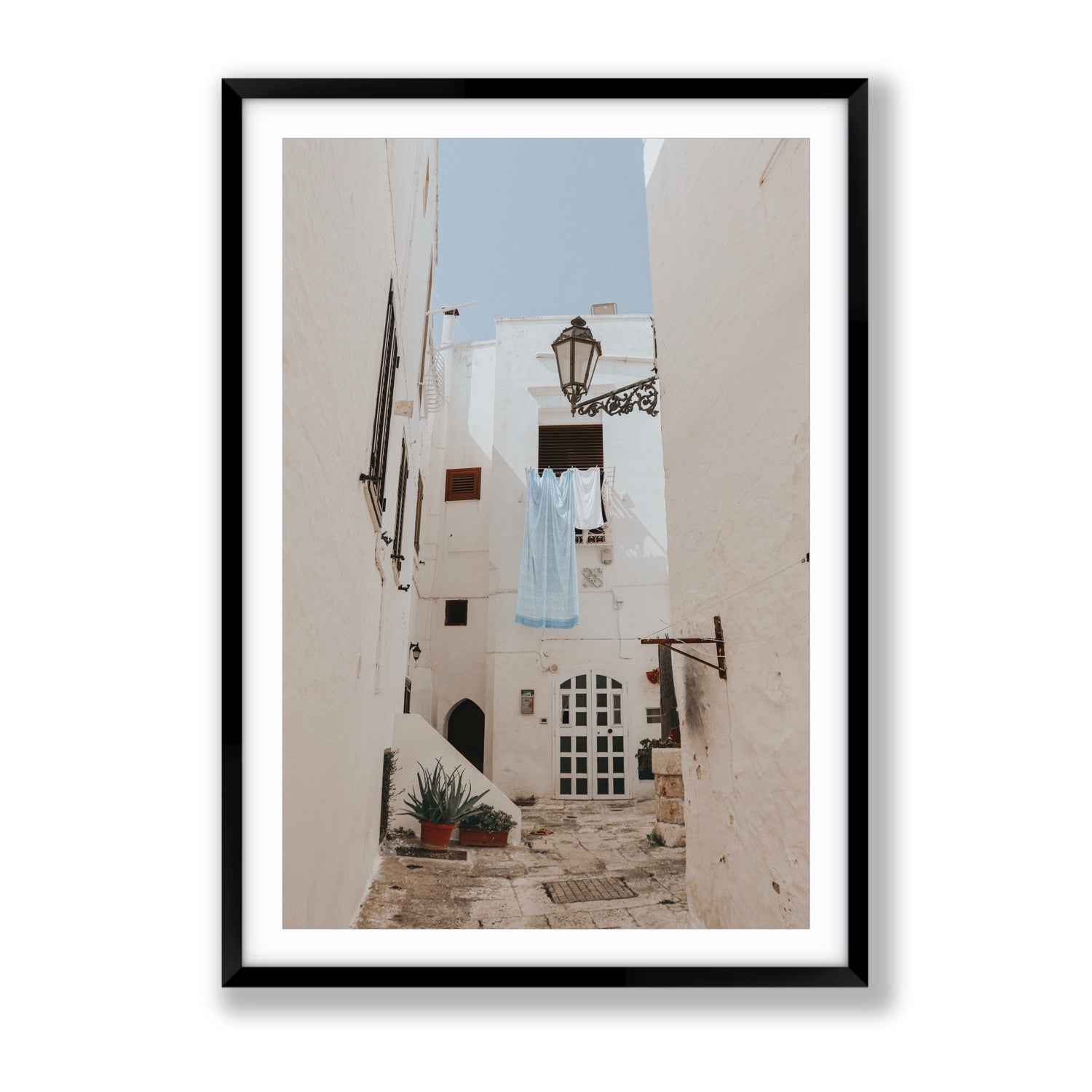Laundry Day fine art print, Puglia, Italy, Gallery, Black Frame · Matboard, Fine Art Print