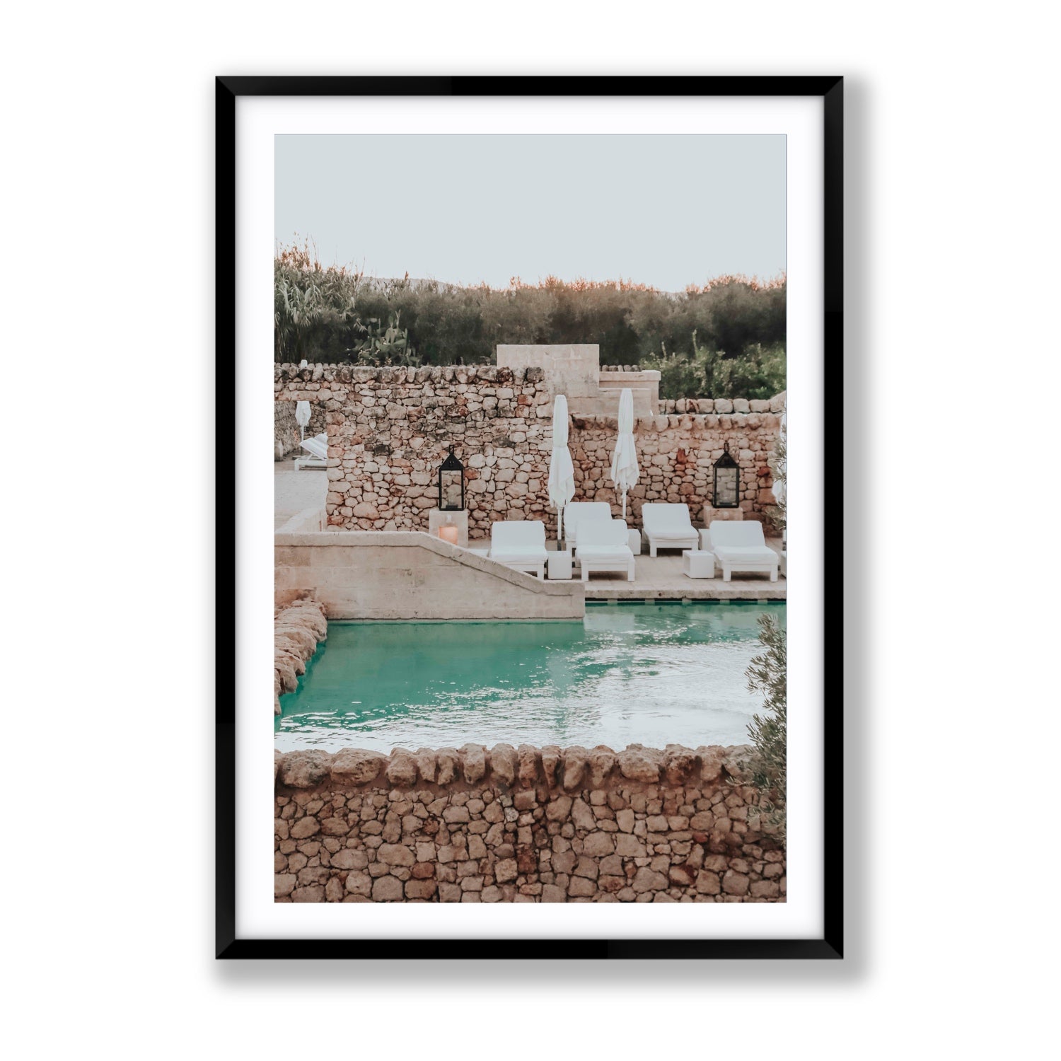 Stone Refuge fine art print, Puglia, Italy, Gallery, Black Frame · Matboard, Fine Art Print