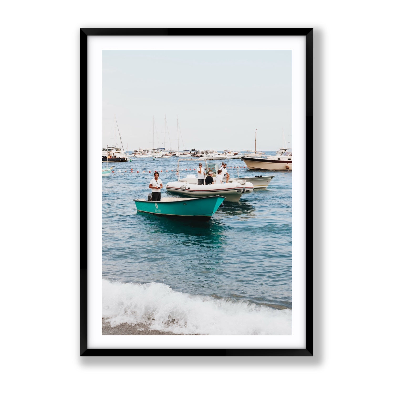 Twilight Tenders Positano wall art Gallery fine art print in black frame with matboard