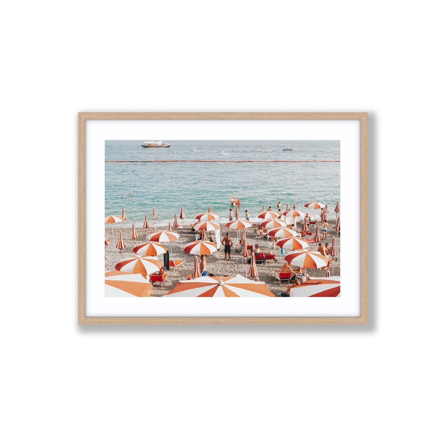 That's Amore Amalfi Mediterranean wall art Large fine art print in natural oak frame with matboard