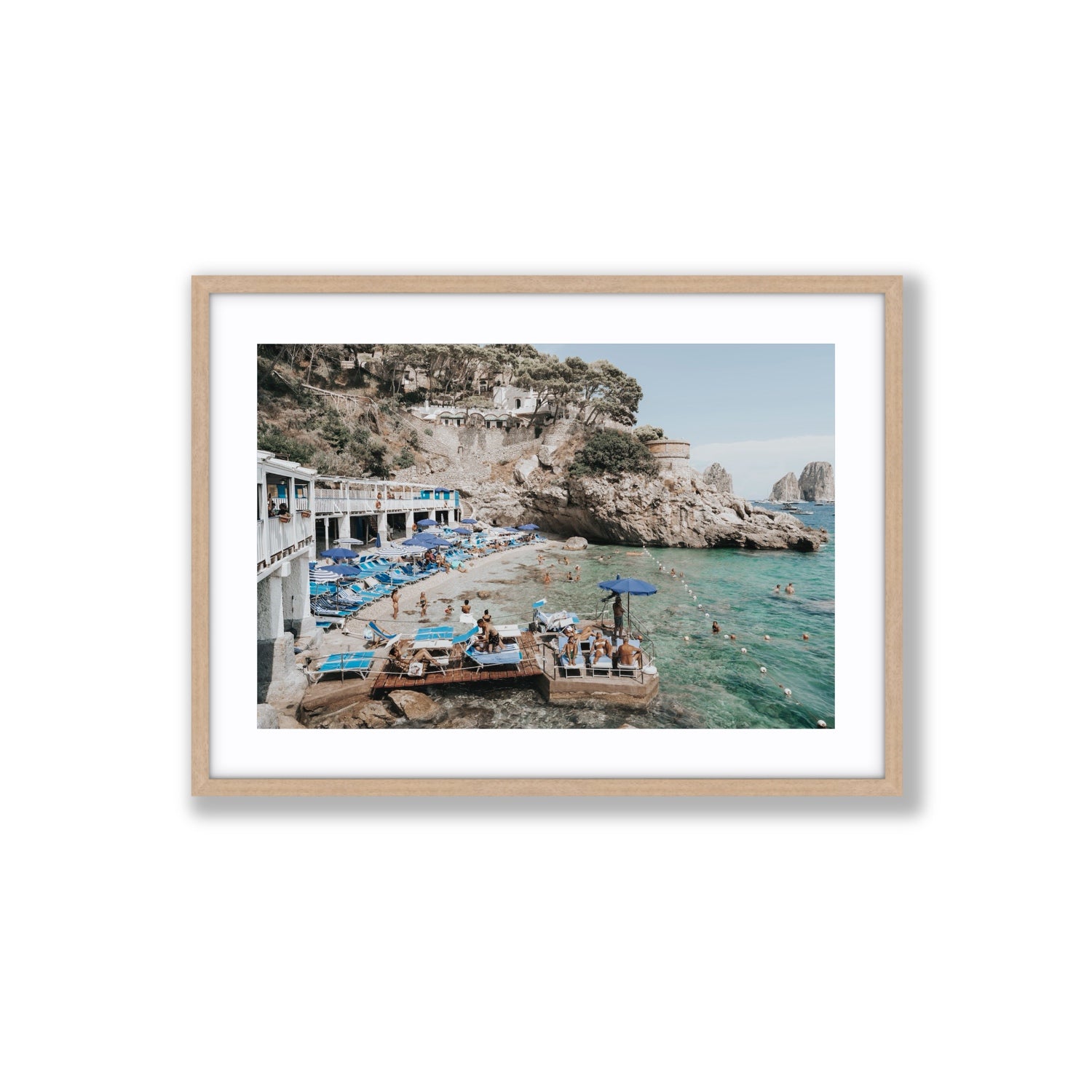 Vita Bella fine art print, Capri, Italy, Large, Natural Oak Frame · Matboard, Fine Art Print
