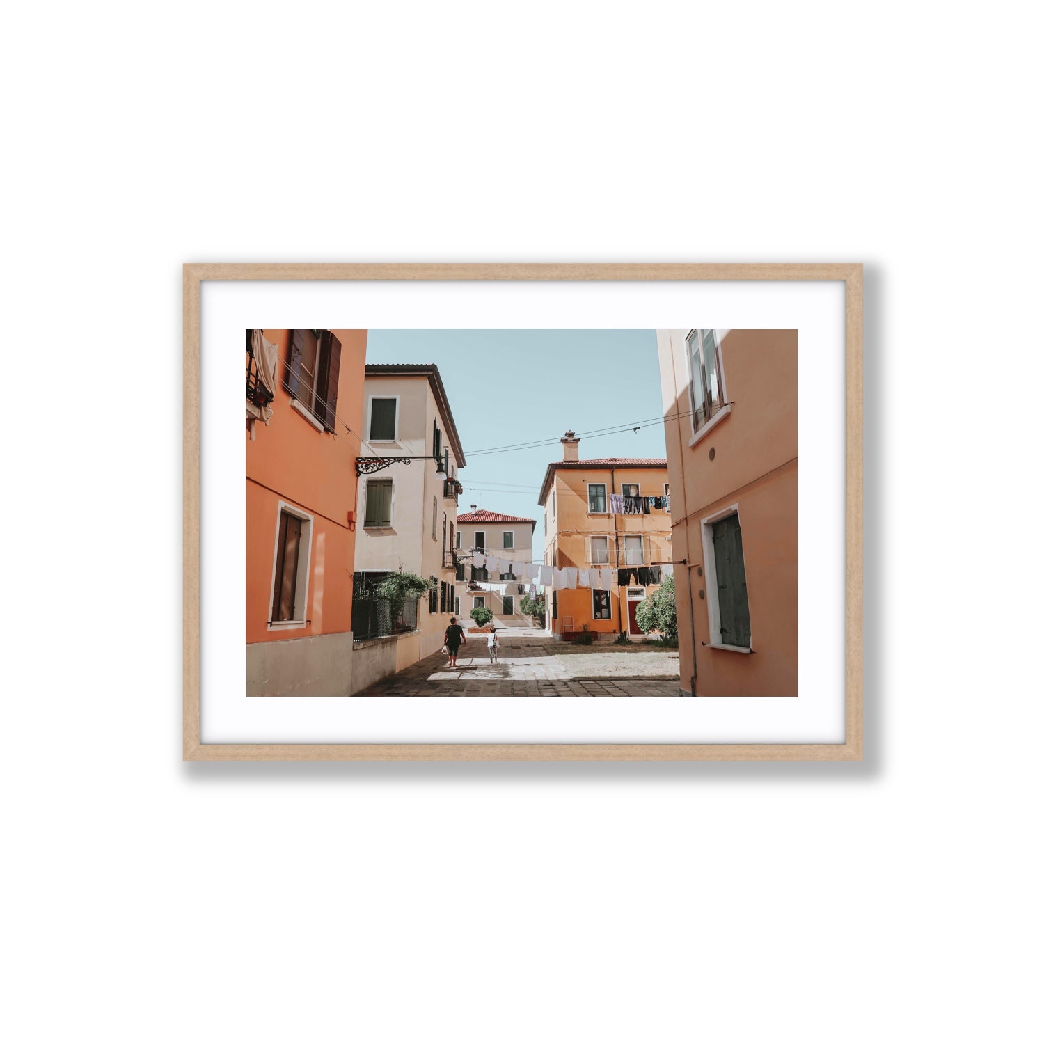 Giorgia Boscolo Venice Italian wall art Large fine art print in natural oak frame with matboard