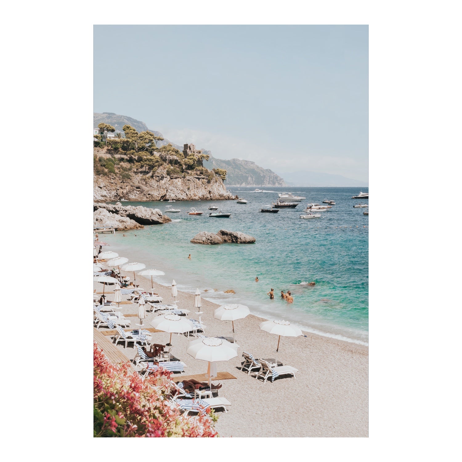 Seaview Refuge Amalfi coastal wall art full artwork view