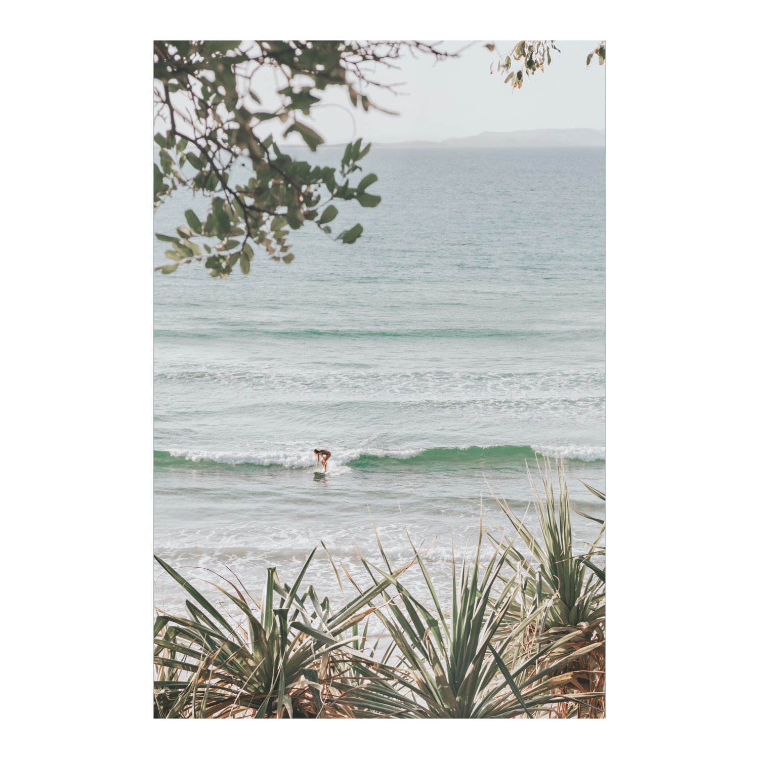 Full artwork view of Dream Boat fine art print, Noosa, Australia, coastal scenes artwork