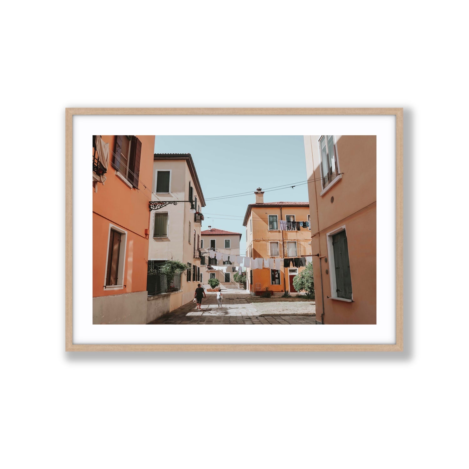 Giorgia Boscolo Venice Italian wall art Extra Large fine art print in natural oak frame with matboard