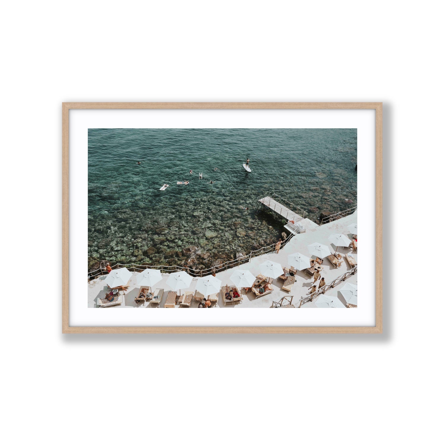 Our Tuscan Dream Tuscany Italian wall art Extra Large fine art print in natural oak frame with matboard