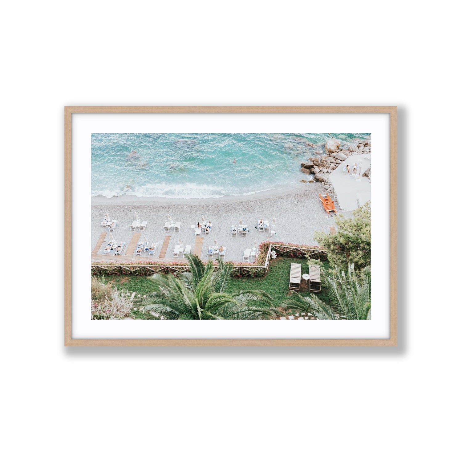 Elysian fine art print, Amalfi, Italy, Extra Large, Natural Oak Frame · Matboard, Fine Art Print