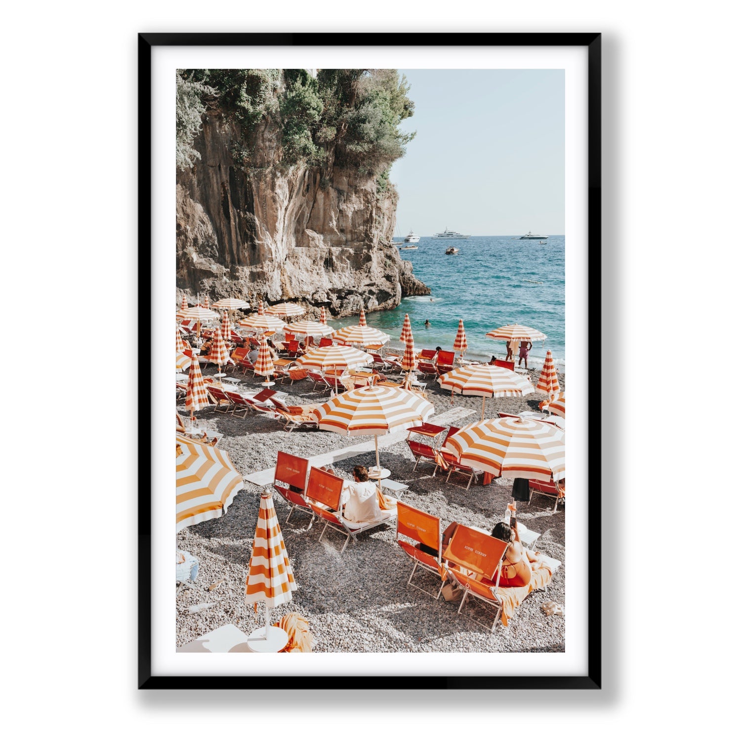 Tangerine Dream fine art print, Positano, Italy, Statement, Black Frame · Matboard, Fine Art Print