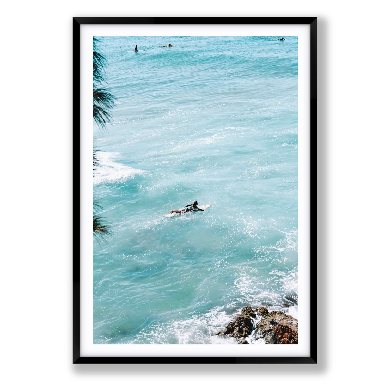 Blue Crush fine art print, Byron Bay, Australia, Statement, Black Frame · Matboard, Fine Art Print