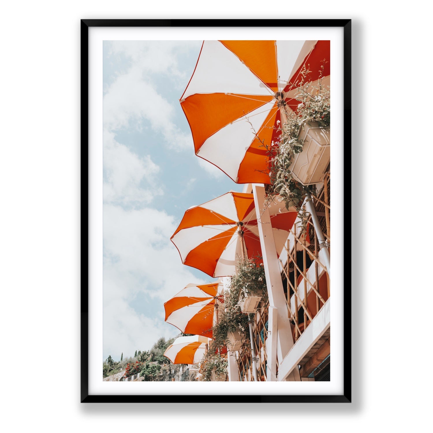 Mantienilo Semplice fine art print, Positano, Italy, Statement, Black Frame · Matboard, Fine Art Print