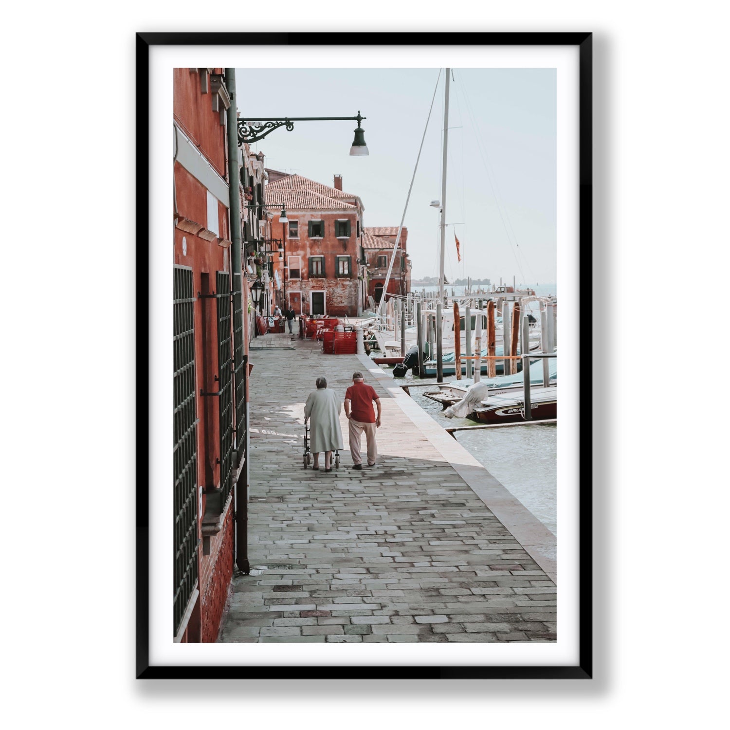 OG Casanova Venice Italian wall art Statement fine art print in black frame with matboard